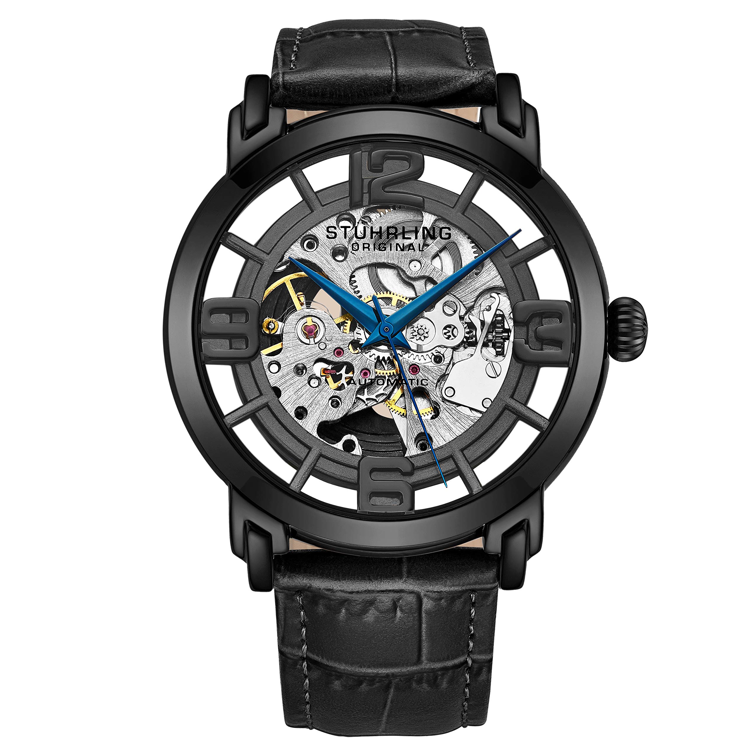 Stuhrling Original Winchester 44 Elite Men's Skeleton Automatic Mechanical Dress Watch - Luxury Stainless Steel Timepiece for Business, Formal Events & Gifts