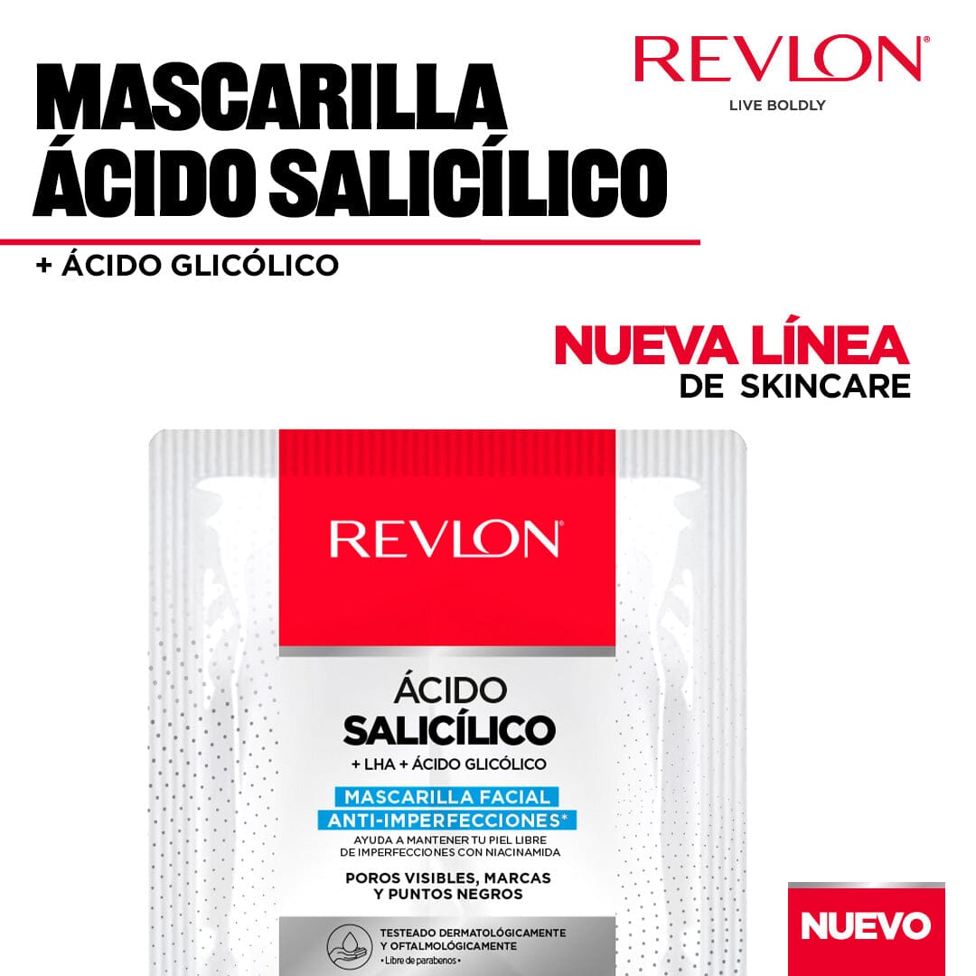 Revlon Salicylic Acid Facial Mask for Acne Treatment - Clear Pores & Reduce Breakouts for Oily & Combination Skin | Perfect for Daily Skincare Routine & Spa Nights