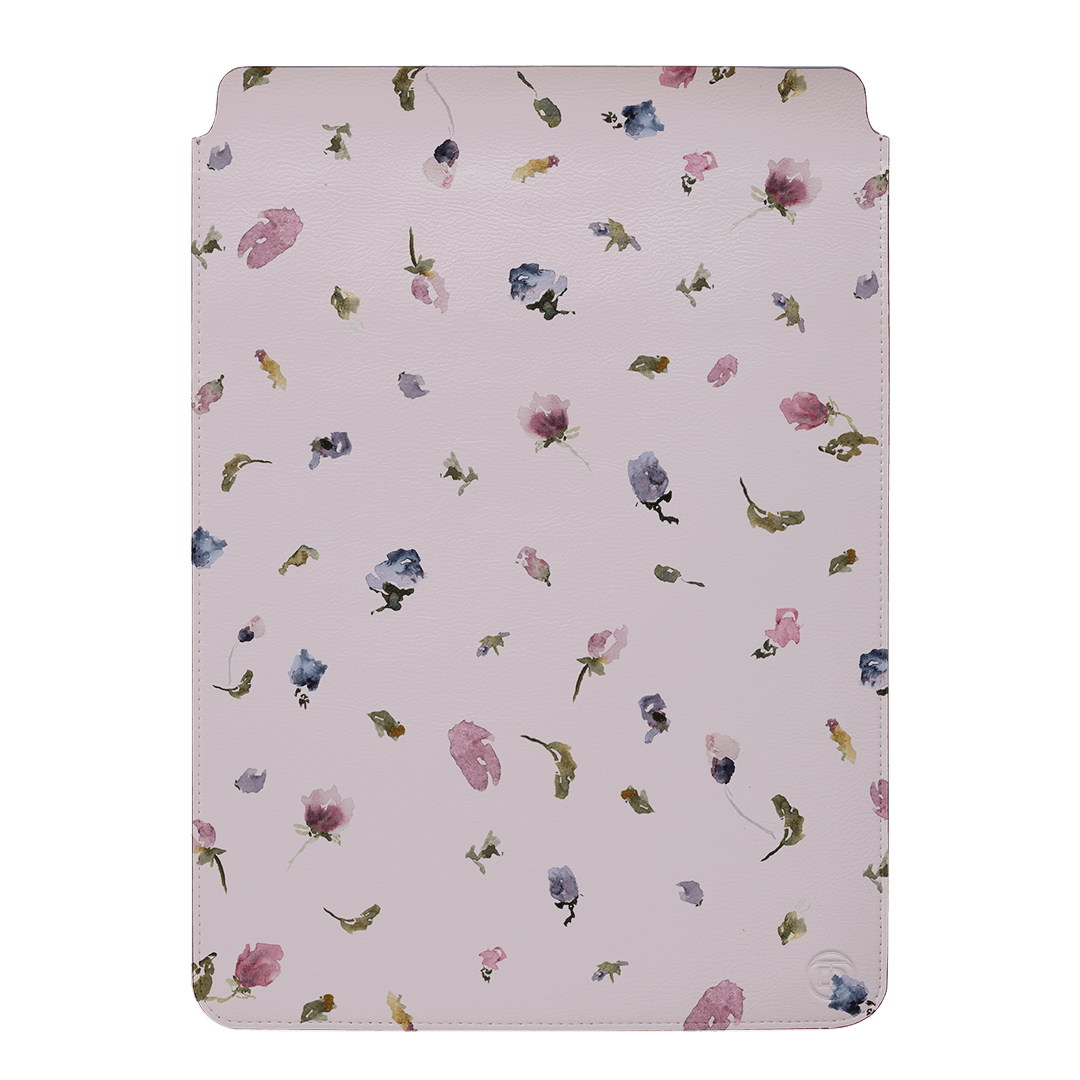 Violet Botanic Laptop & iPad Sleeve Case - Protective Cover for MacBook, iPad Pro, Air - Waterproof & Shockproof - Perfect for Work, School & Travel