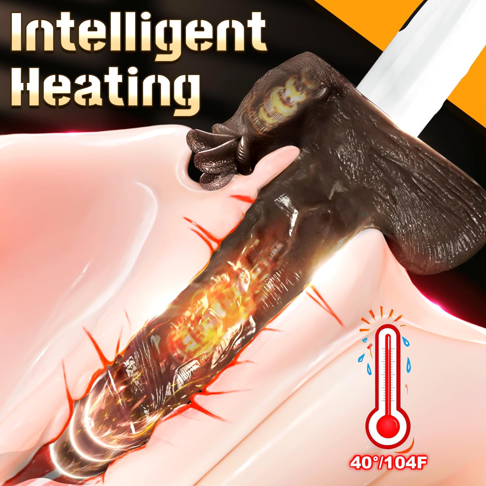 Realistic Remote Control Anal Dildo with 8 Vibrating & Thrusting Modes - Prostate Massager & G-Spot Stimulator for Men & Women - Tongue-Licking Clitoral Vibrator Sex Toy (Brown) | Perfect for Couples Play, Solo Exploration & Enhanced Intimate Experiences