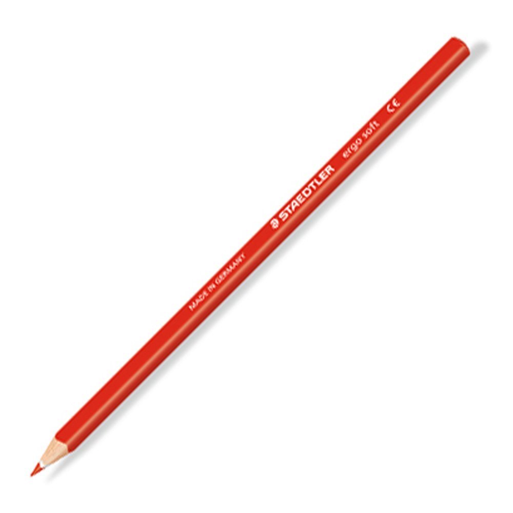 Staedtler Ergosoft Colored Pencils - 12 Pack Vibrant Red for Drawing, Sketching & Coloring | Premium Art Supplies for Artists, Students & Hobbyists