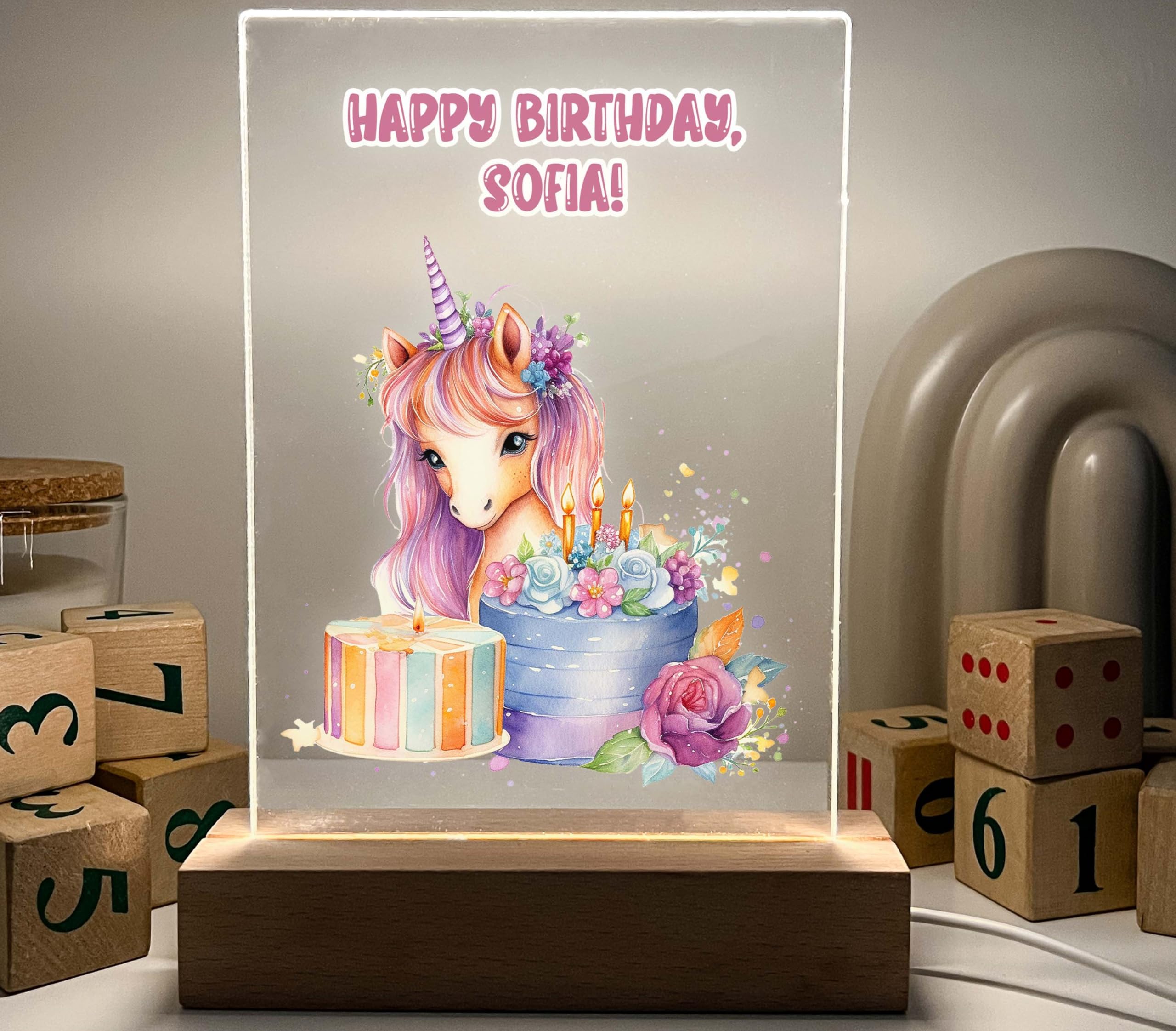 Unicorn LED Night Light - Fantasy Fairy Tale Desk Lamp for Kids, Best Friend, Sister & Mom | Unique Personalized Gift for Bedroom, Nursery & Room Decor | Perfect for Bedtime, Reading & Relaxation