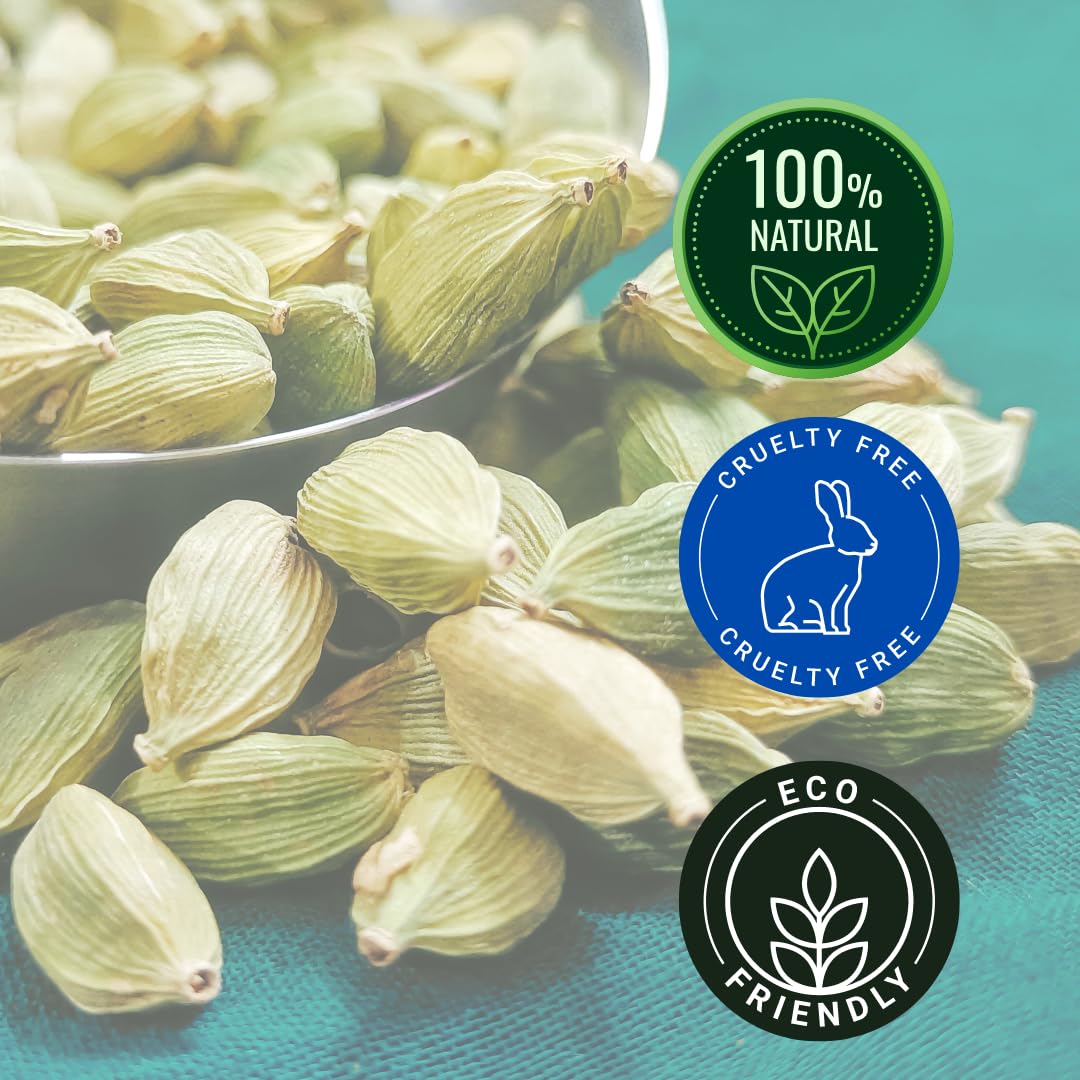 Organic Cardamom Essential Oil - 8 fl oz (237 ml) 100% Pure Therapeutic Grade - Aluminum Bottle with Dropper Cap - Aromatherapy, Massage & DIY Skincare - GreenHealth