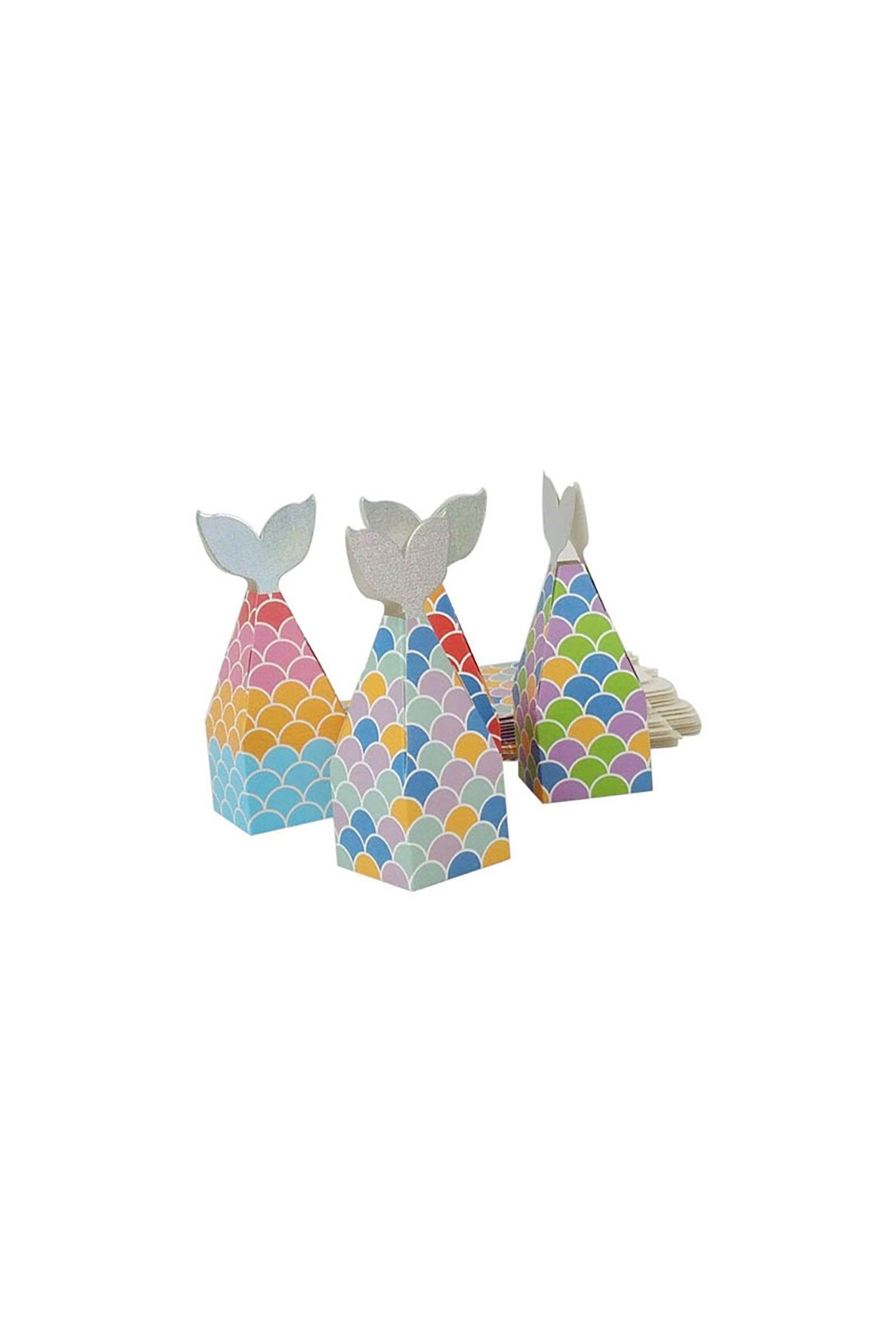 12pcs Mermaid Favor Boxes CGF0247 - Perfect for Birthday Parties, Baby Showers & Wedding Favors - Elegant Gift Packaging for Special Occasions