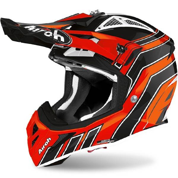 Airoh Aviator Ace Art Gloss Orange Motorcycle Helmet - Lightweight DOT Certified Full Face Helmet for Men & Women - Perfect for Street Biking, Racing & Urban Commuting