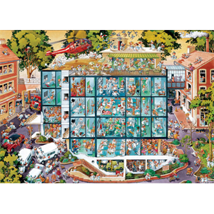 Heye 2000-Piece Triangular Jigsaw Puzzle - Loup Emergency Room | Challenging Adult Puzzle for Relaxation & Stress Relief | Perfect for Family Game Nights & Home Decor