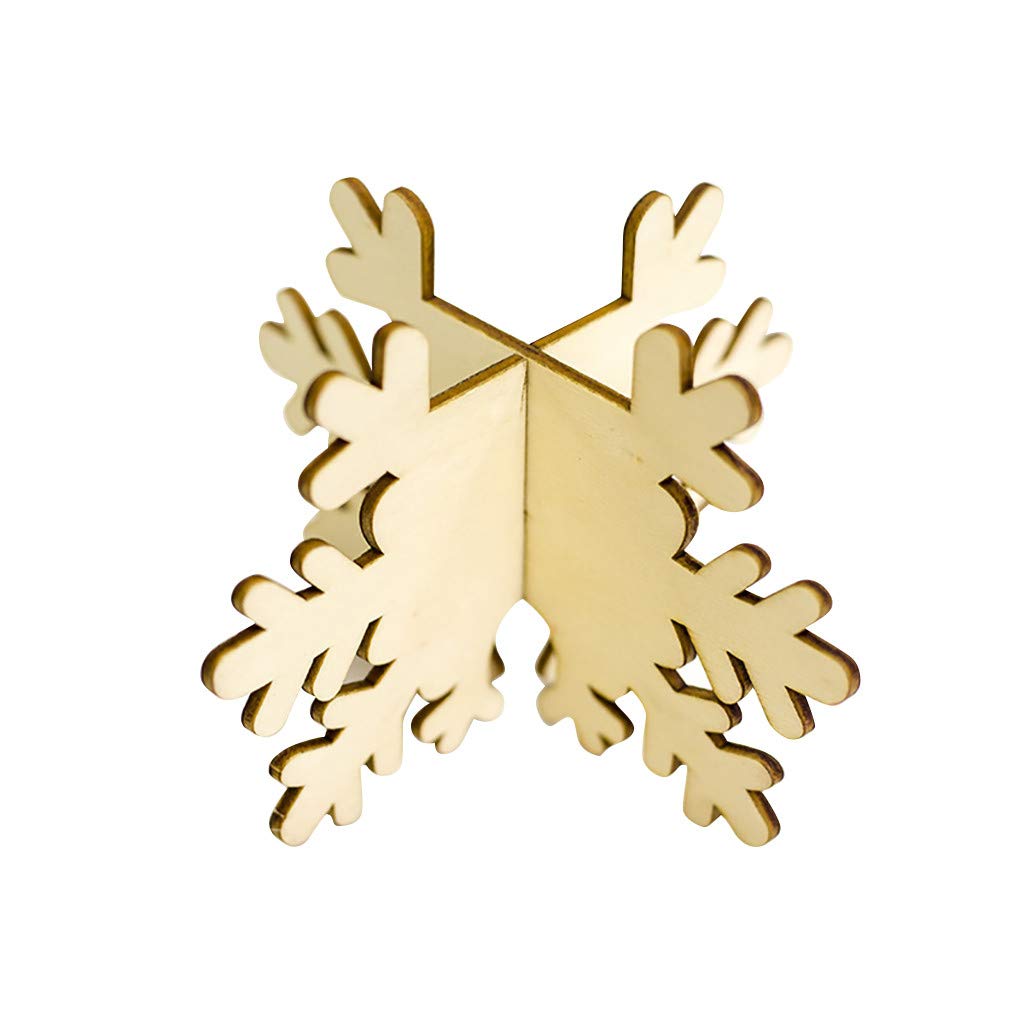 Elegant Gold Snowflake Wooden Candle Holder - Romantic Candlestick for Weddings, Christmas Decor & Home Décor - Perfect for Table Centerpieces, Holiday Mantel Displays and Gift Giving