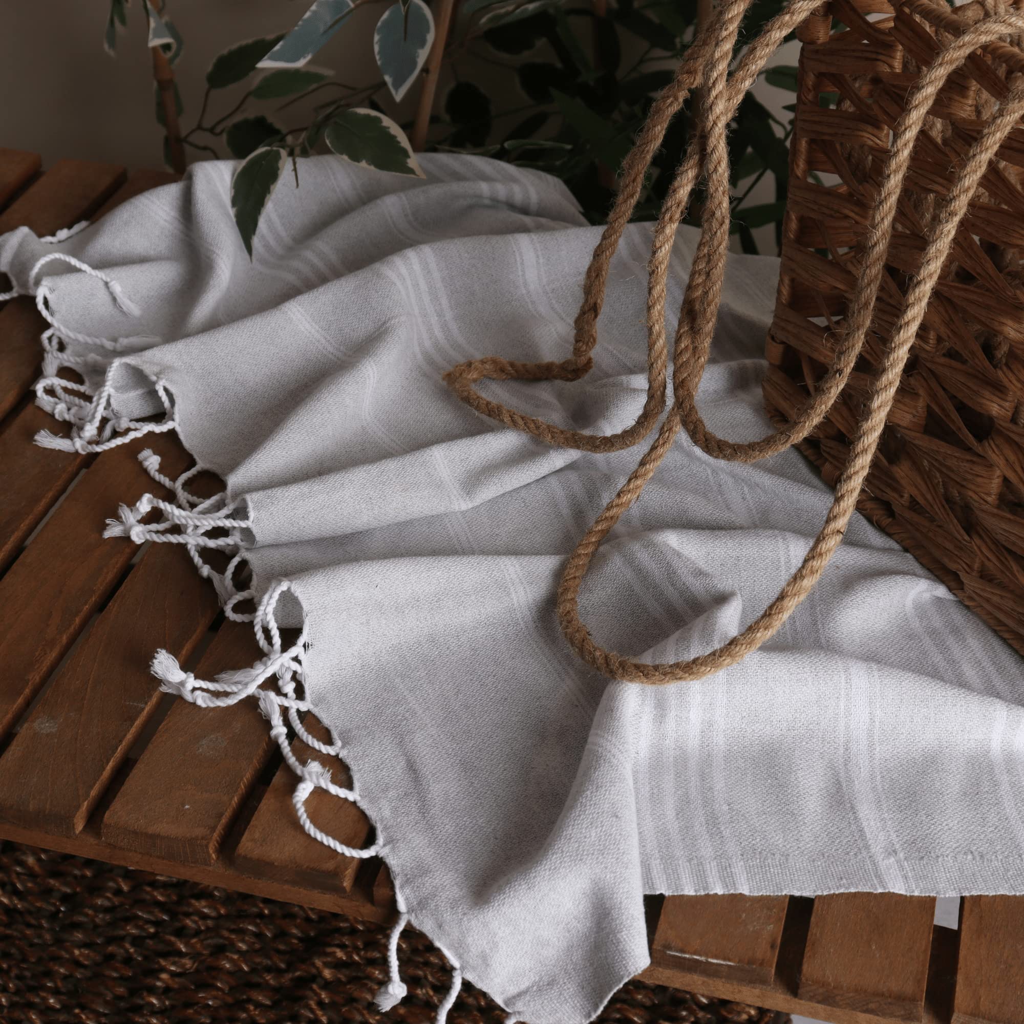 Puskul - 10 Pack Bulk Bachelorette Party Towels | 100% Cotton Turkish Beach Towels | Bridesmaid Gifts | Light Gray | Perfect for Beach Parties, Poolside Lounging & Bachelorette Celebrations