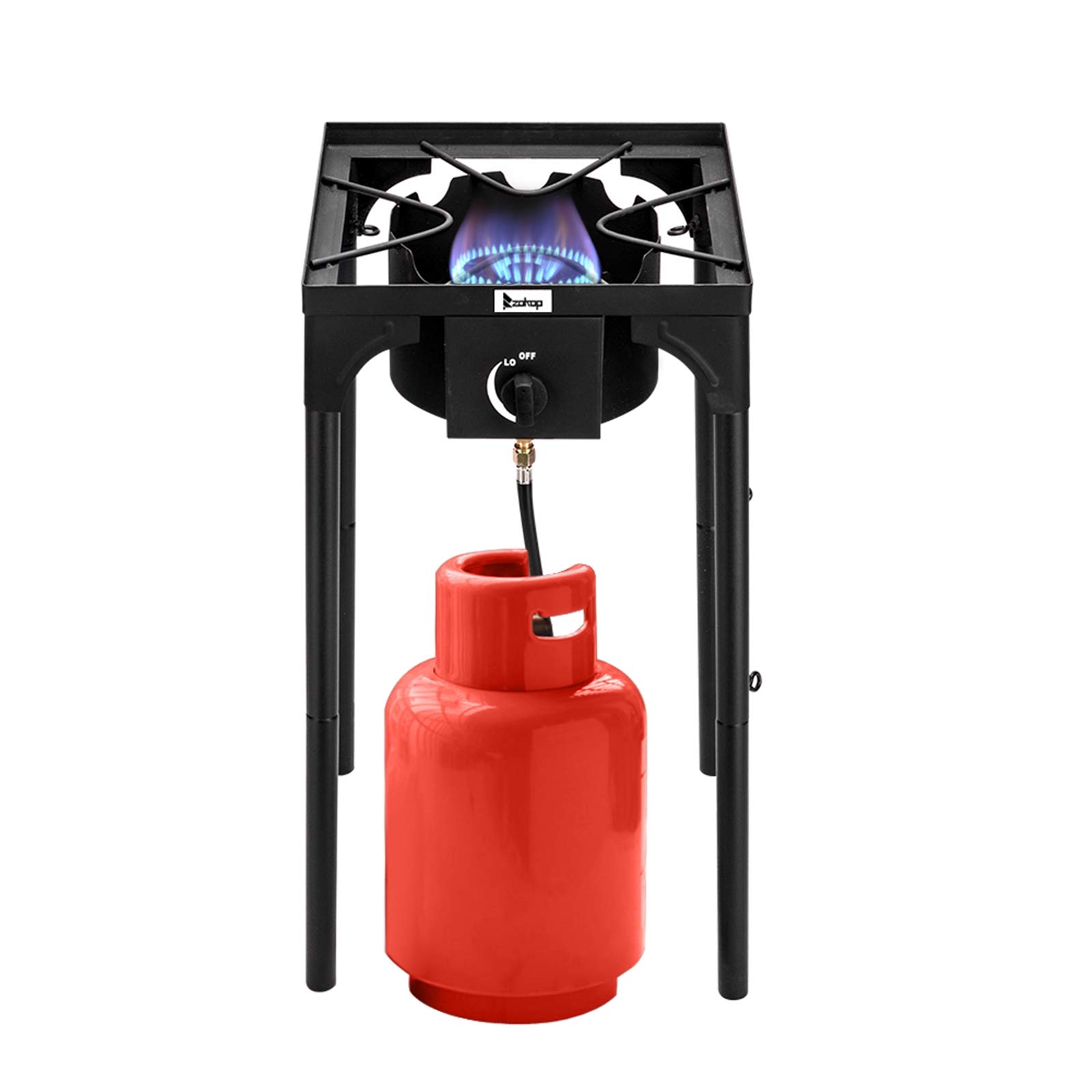 VERYKE Portable Outdoor Camping Stove - 75000 BTU High Pressure Propane Gas Burner Cooker for Backyard BBQ, Picnics & Home Use | Compact & Lightweight for Easy Travel & Camping Adventures