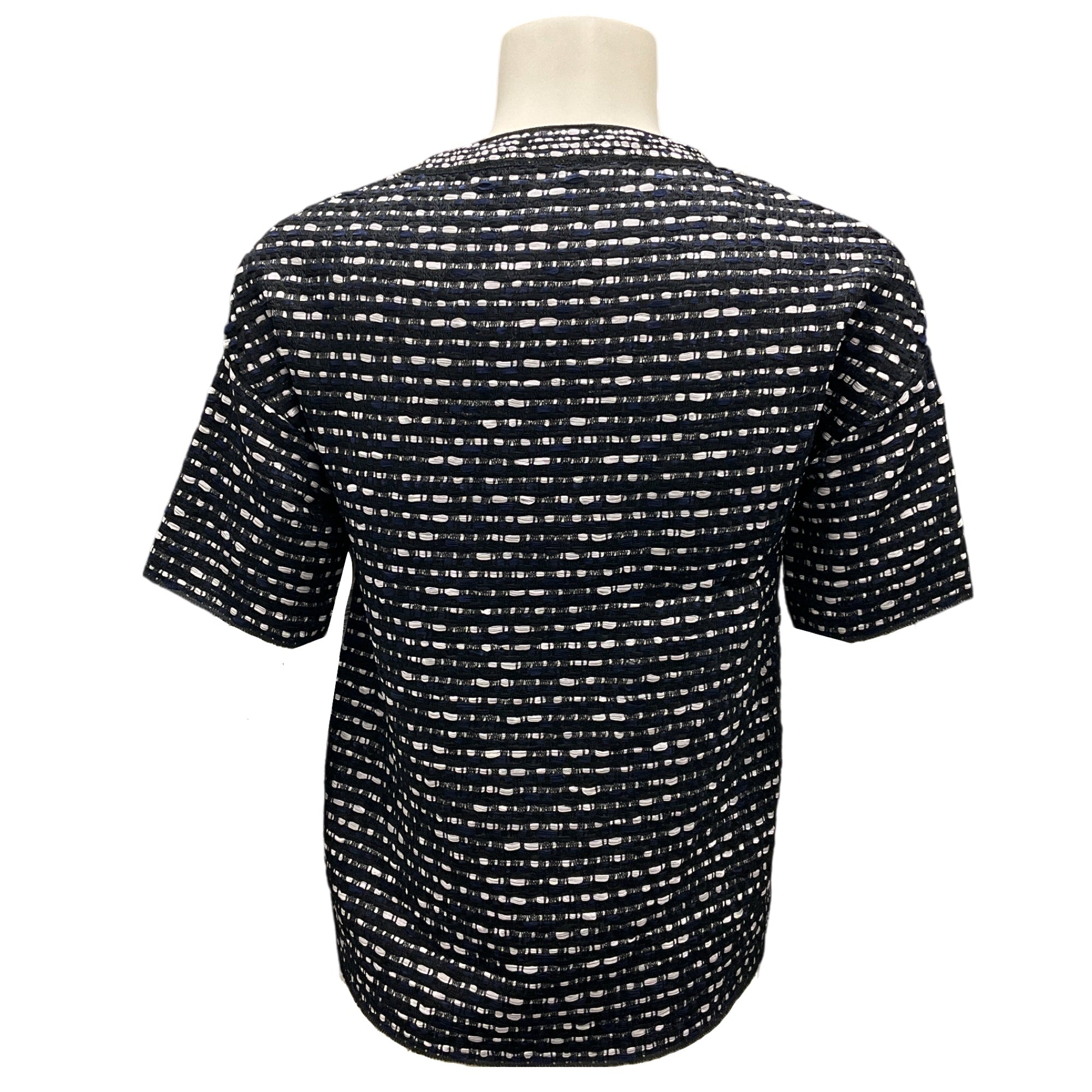 Christian Dior Woven Top for Women - Black, White & Navy Blue Colors | Elegant Blouse for Office, Party & Special Occasions