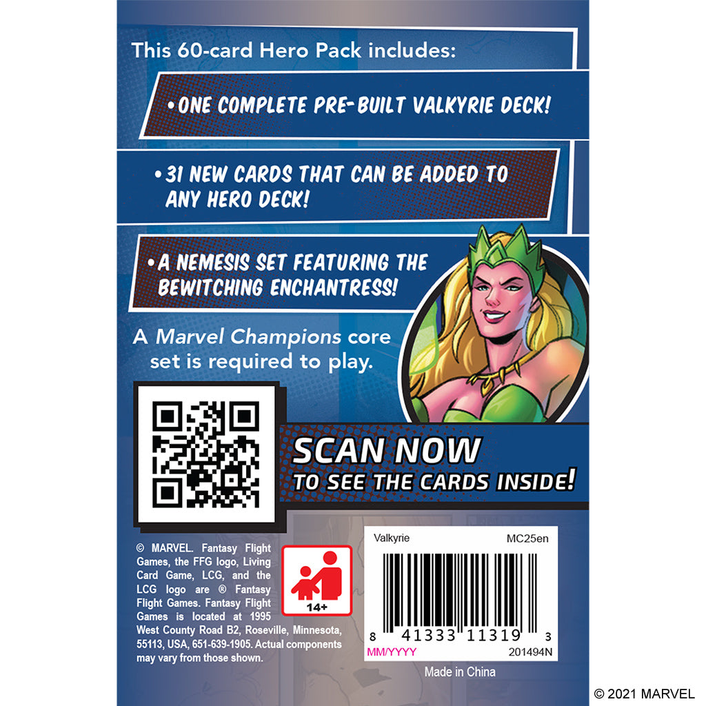 Marvel Champions: The Card Game - Valkyrie Hero Pack | Collectible Superhero Card Game for Strategy & Adventure | Perfect for Game Nights & Comic Book Fans