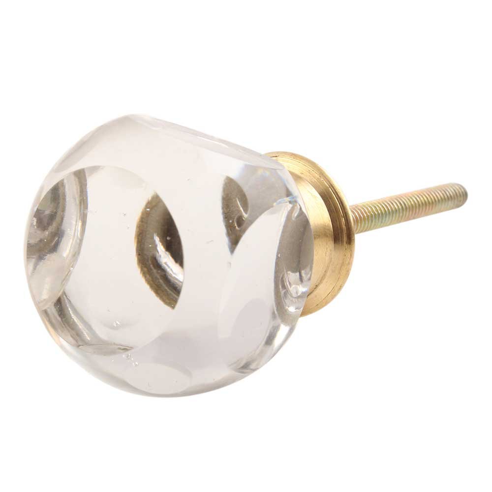 10 Pack Clear Glass Round Drawer Knobs - Premium Kitchen Cabinet Hardware & Dresser Pulls - Elegant Decorative Door Handles for Luxurious Furniture (Perfect for Home Renovation & DIY Projects)
