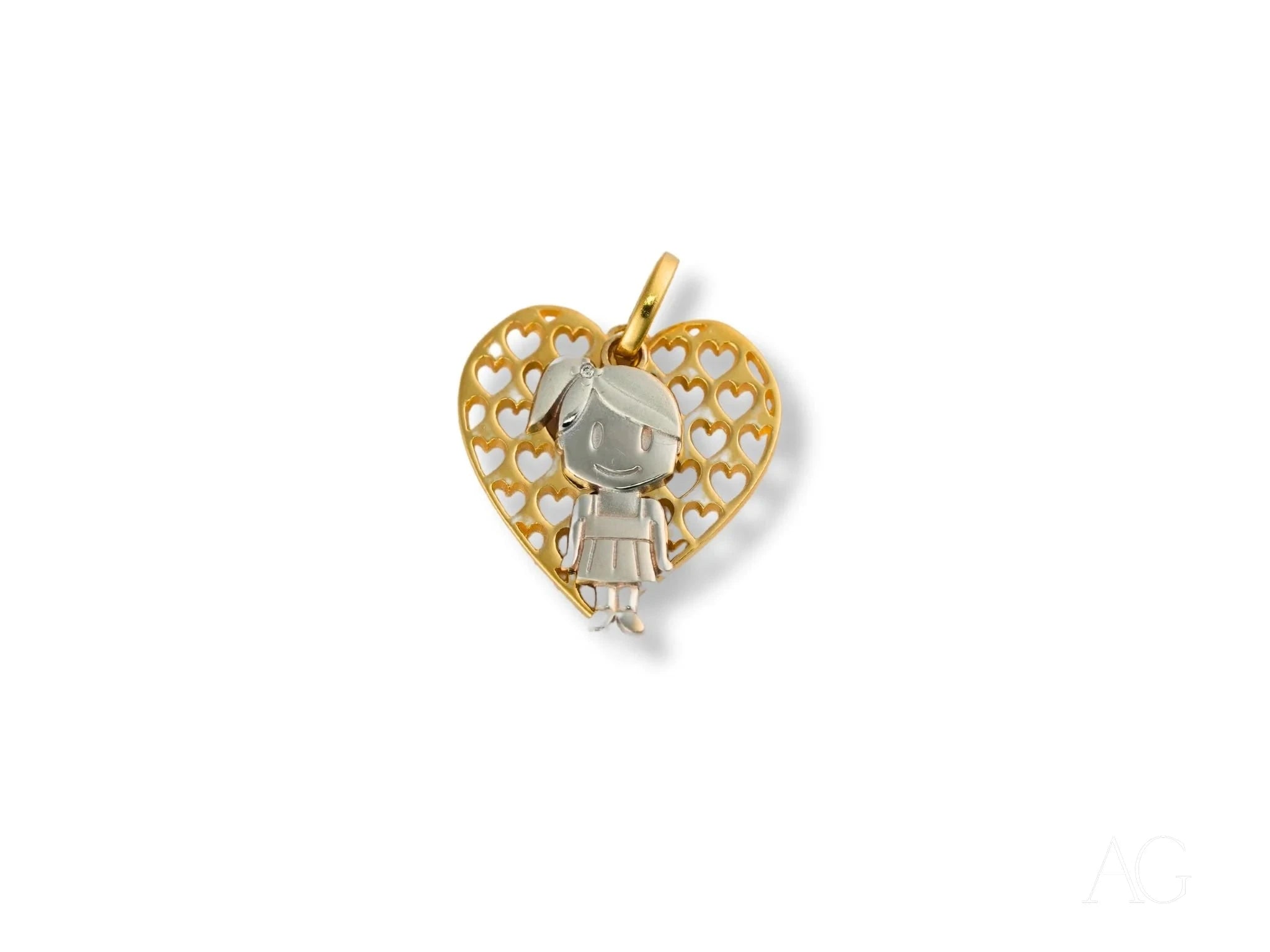 18k Gold H Doll Pendant Necklace - Elegant & Luxurious Jewelry Gift for Women, Perfect for Anniversaries, Birthdays & Special Occasions