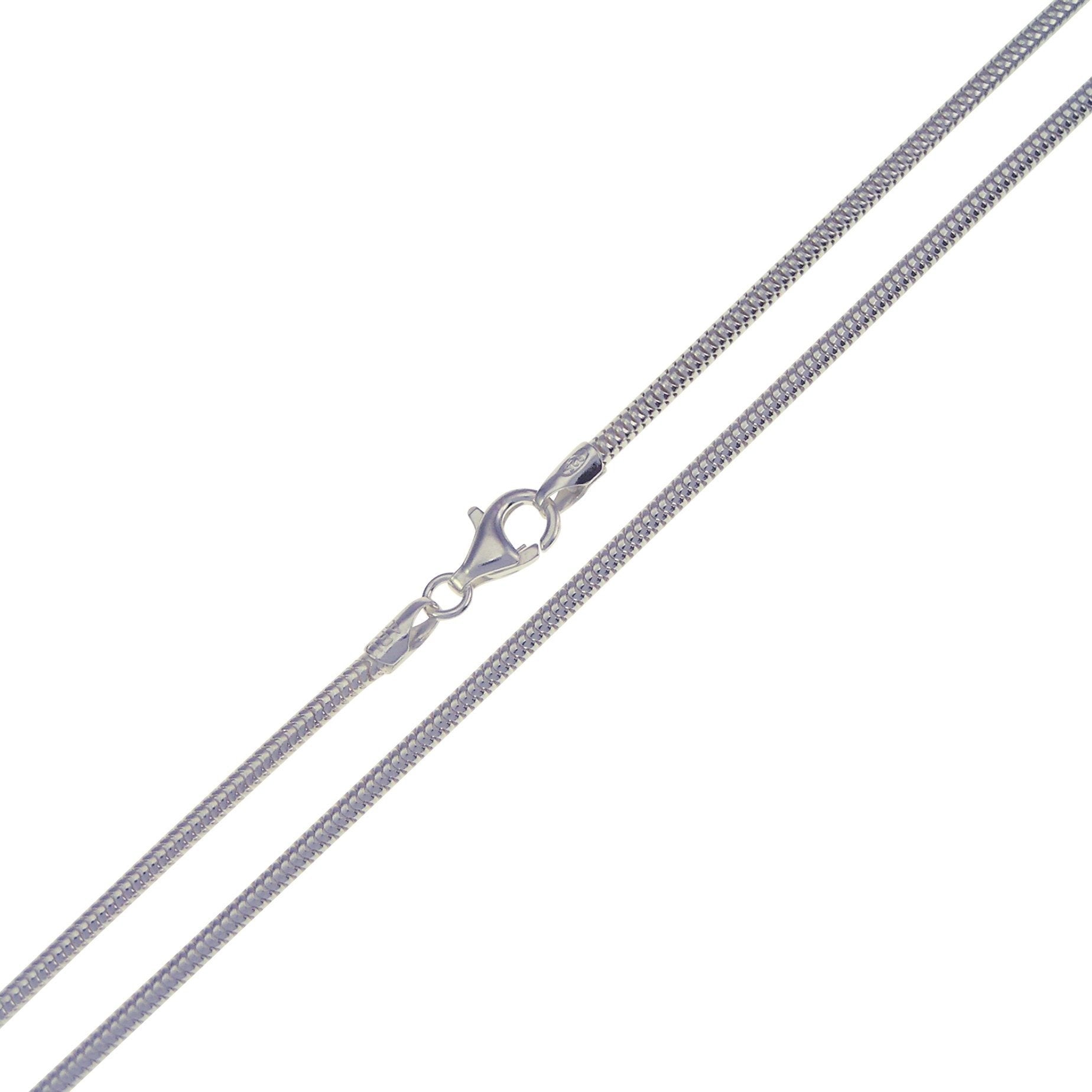 Sterling Silver Snake Chain 2.1mm - .935 Fine Silver Jewelry for Women - Perfect for Necklaces, Bracelets & Anklets