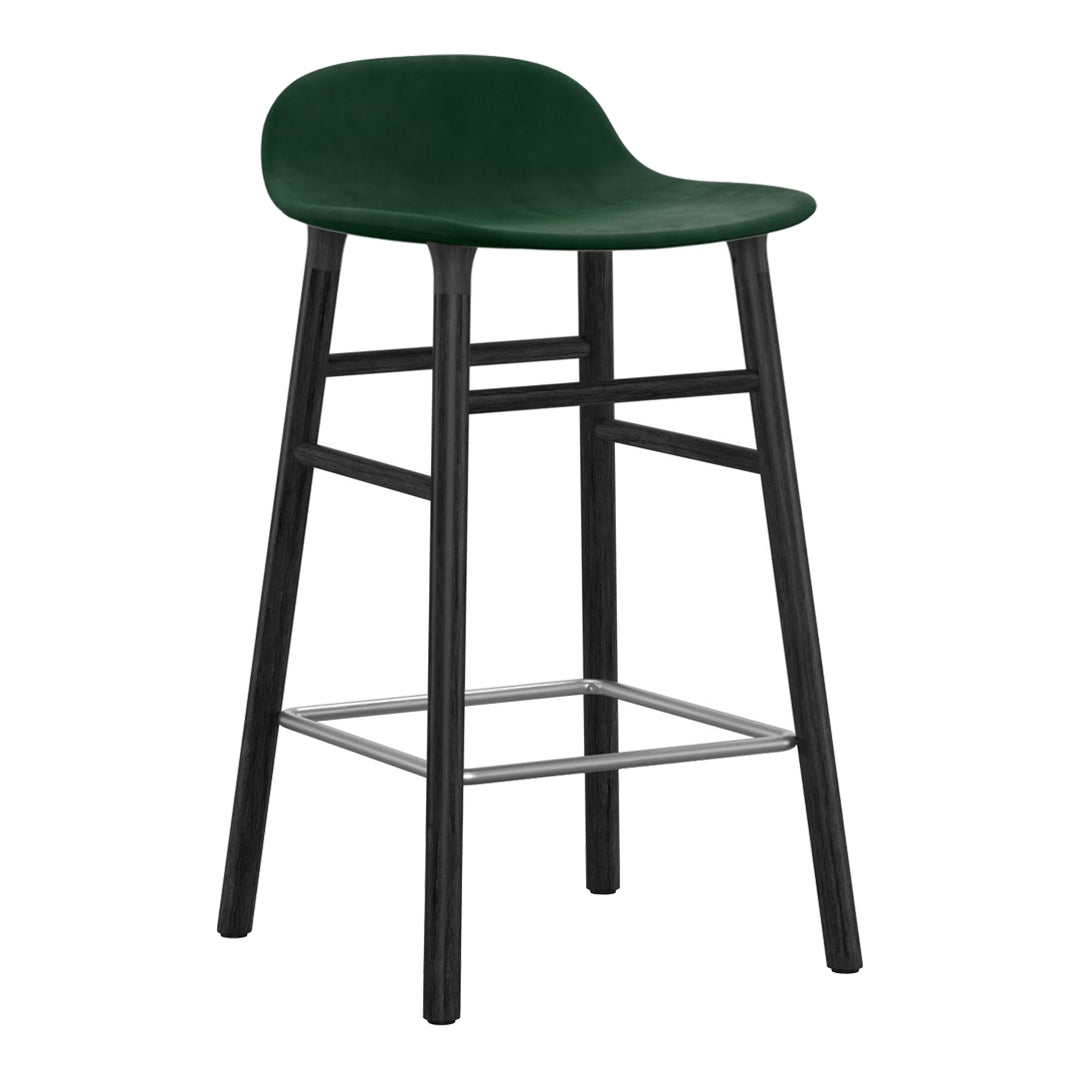 Modern Upholstered Counter Stool with Wooden Legs - Comfortable Bar Stool for Kitchen Island, Breakfast Nook & Home Decor
