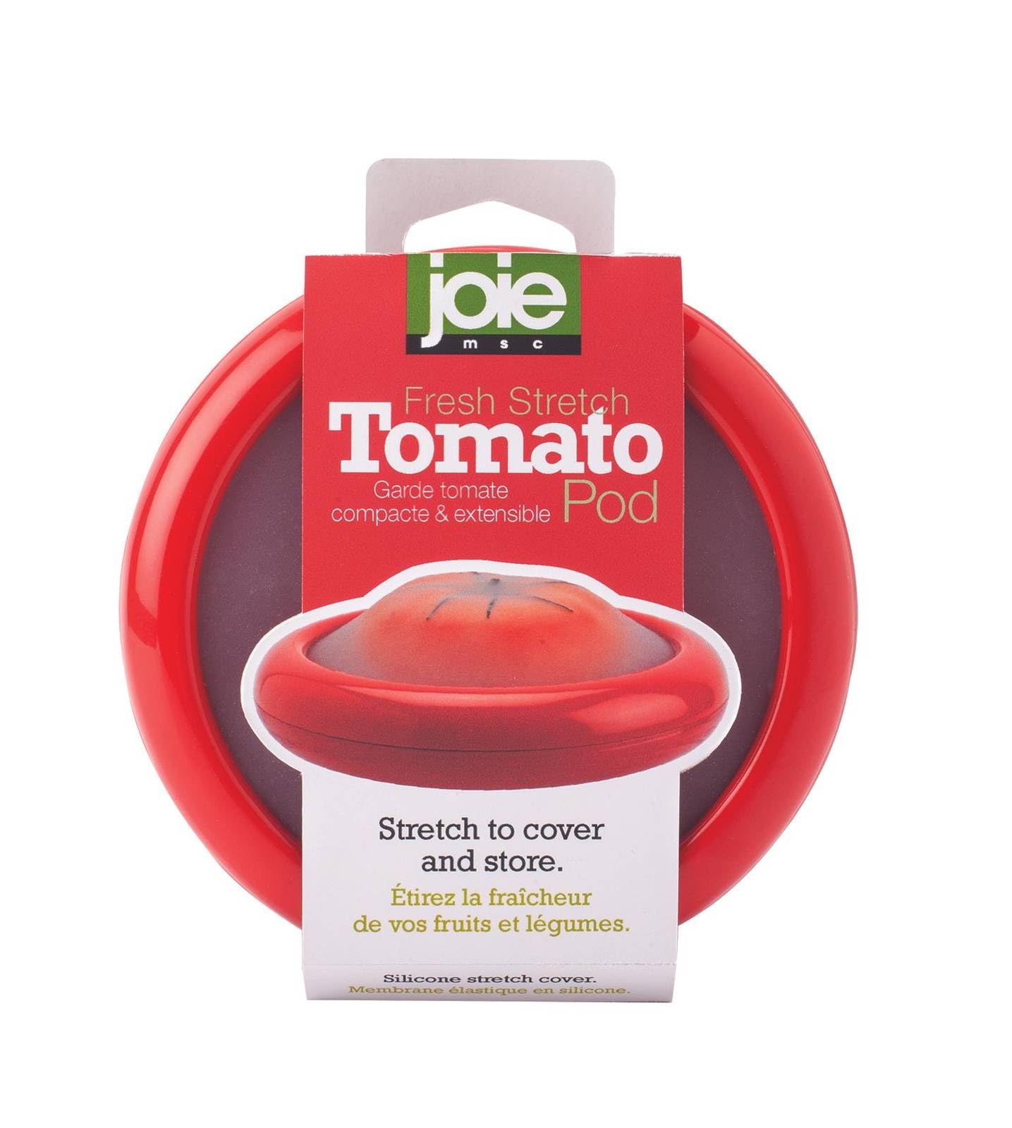 Joie Fresh Stretch Pod Tomato Storage Container - Silicone Food Saver for Leftover Produce | Keeps Fruits & Vegetables Fresh in Fridge | Reusable, Dishwasher Safe & BPA-Free Kitchen Gadget | Perfect for Meal Prep, Snack Storage & Organizing Fridge