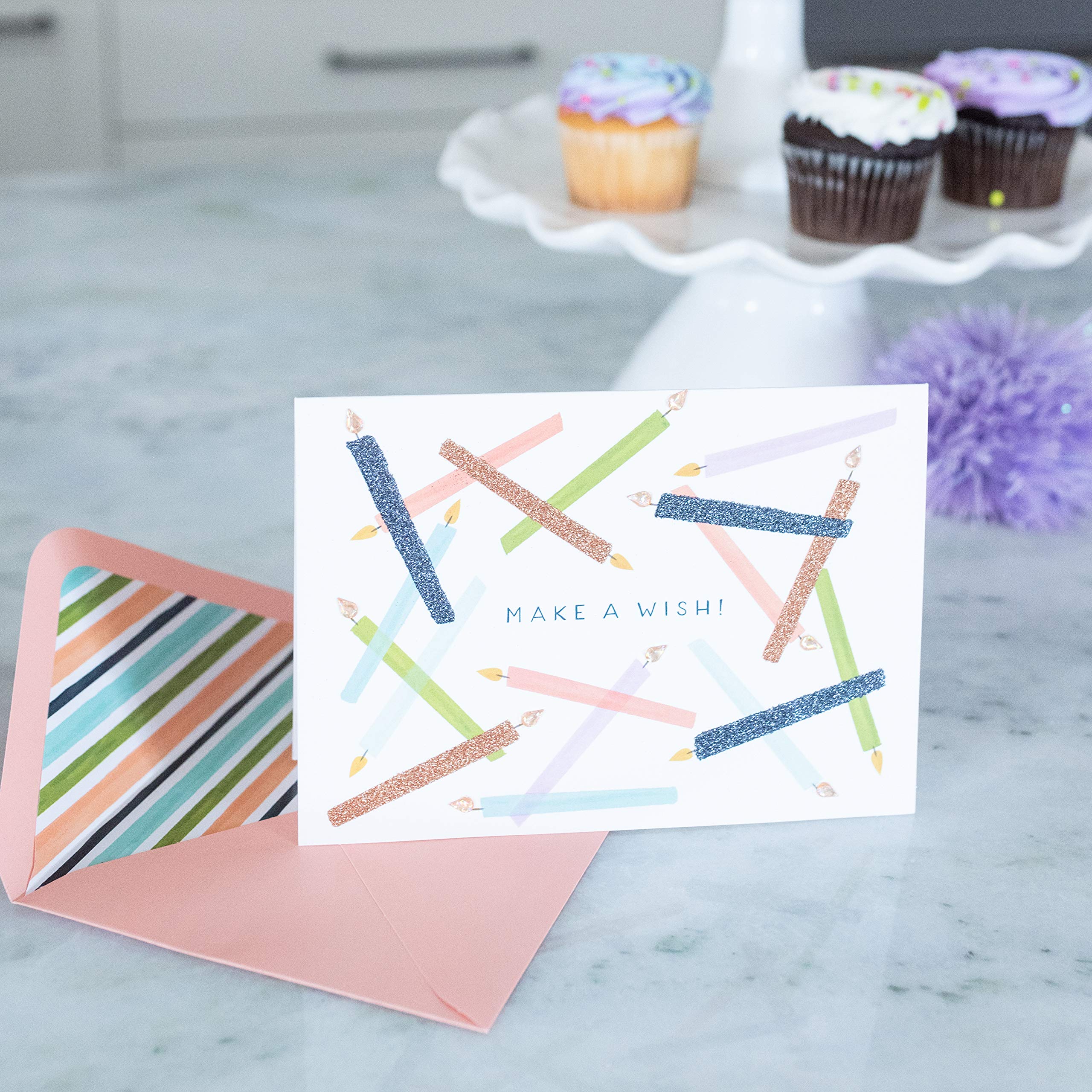 Premium Papyrus Birthday Cards Set - Balloons & Candles Design (3-Pack) - Perfect for Birthday Wishes, Party Invitations & Special Occasions