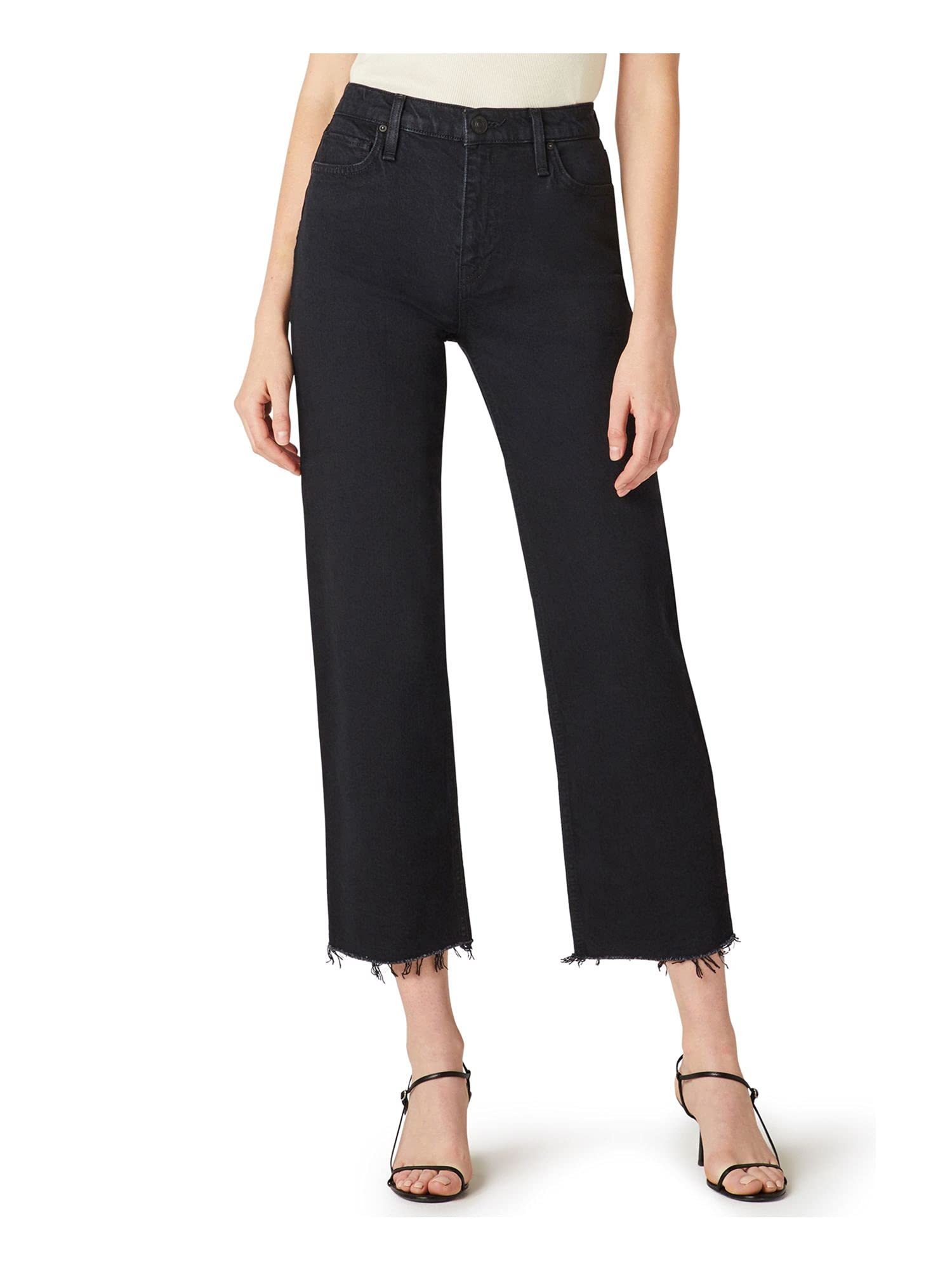 HUDSON Women's Remi High Rise Cropped Straight Leg Jeans - Stylish & Comfortable Denim Pants for Casual Wear, Work, and Everyday Outfits