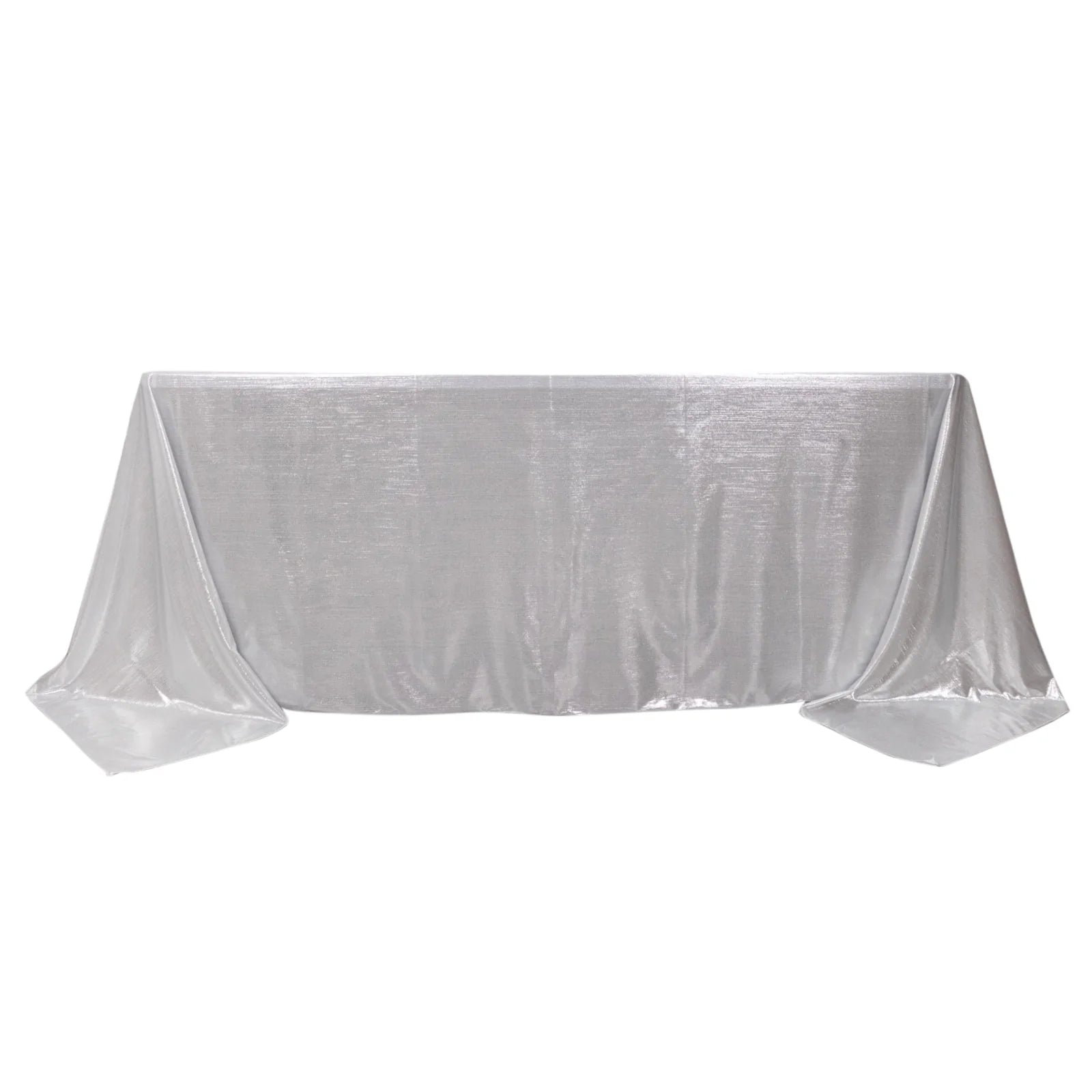 90x132 Inch Sequin Dot Polyester Rectangular Tablecloth - Elegant Dining Table Cover for Parties, Weddings & Special Events