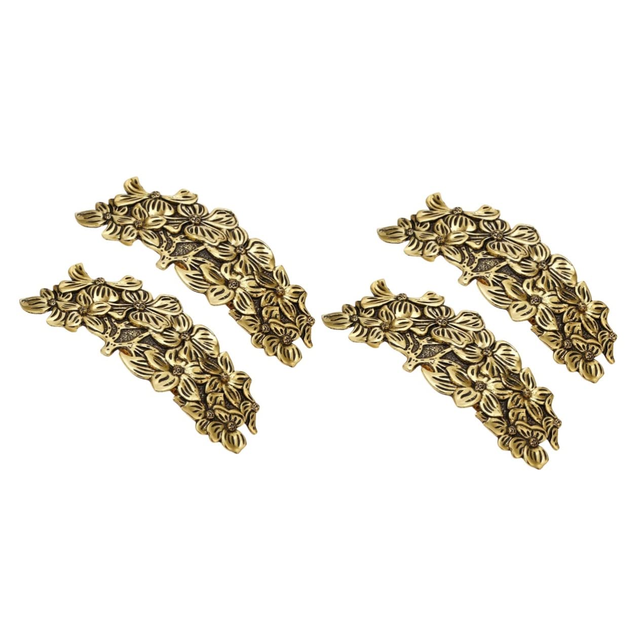 Vintage Viking Hair Clips for Women - 4 Pack Alloy Metal Spring Barrettes, Hair Gems & French Hair Accessories for Girls & Women | Perfect for Weddings, Cosplay & Viking-Themed Events