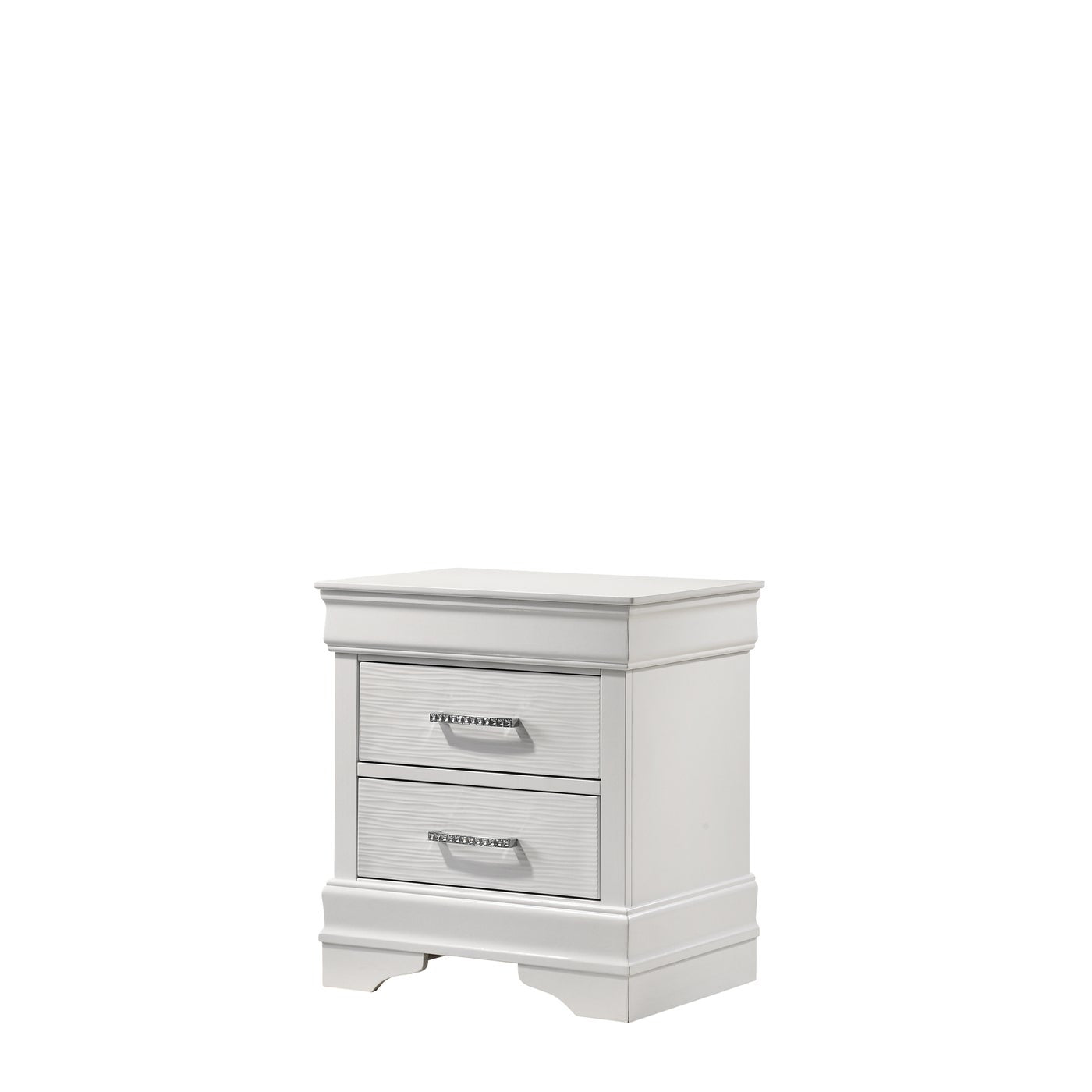 Brooklyn White Collection Nightstand - Modern Bedside Table with Drawer for Bedroom, Living Room & Office - Stylish Storage Solution for Home Decor