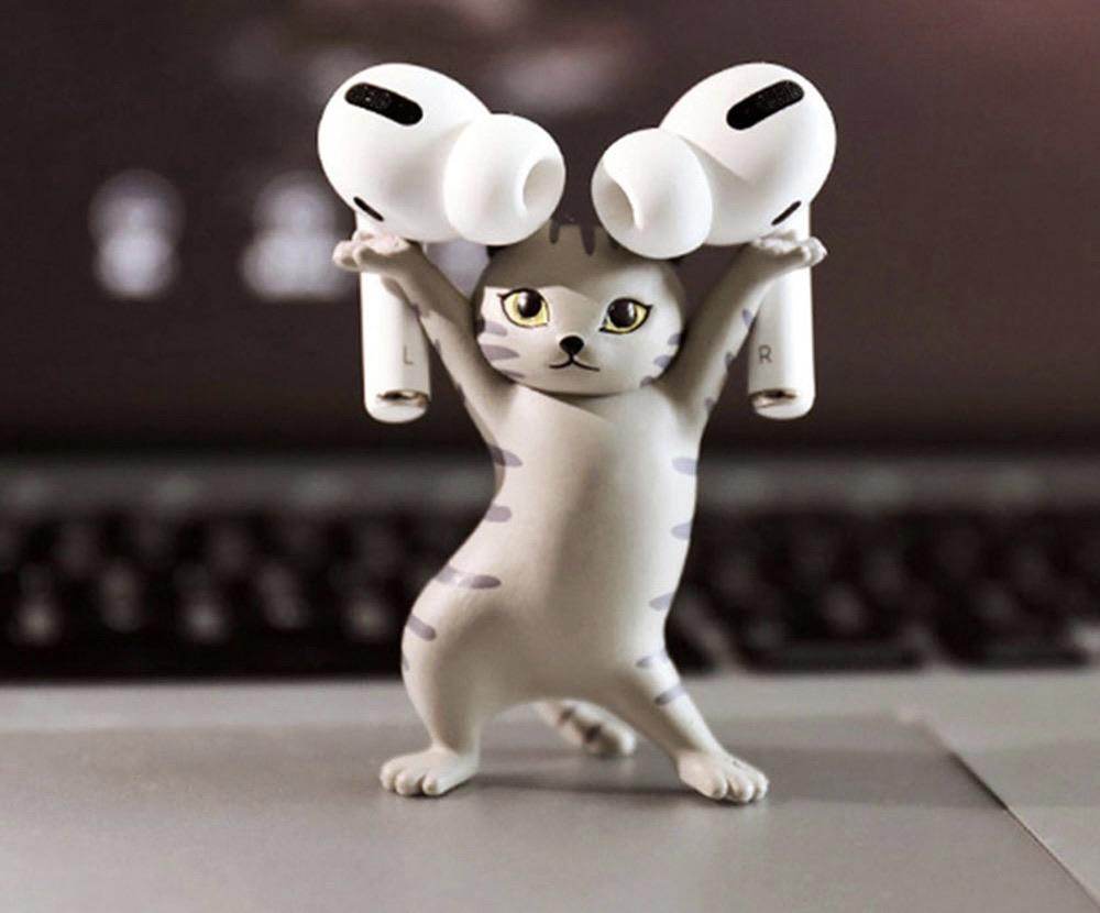 Cute Mochi Cat Phone Holder Stand - 5 Pack Adorable Cat-Shaped Silicone Grips for Phones, Tablets, and Devices - Perfect for Home, Office, and Car Use