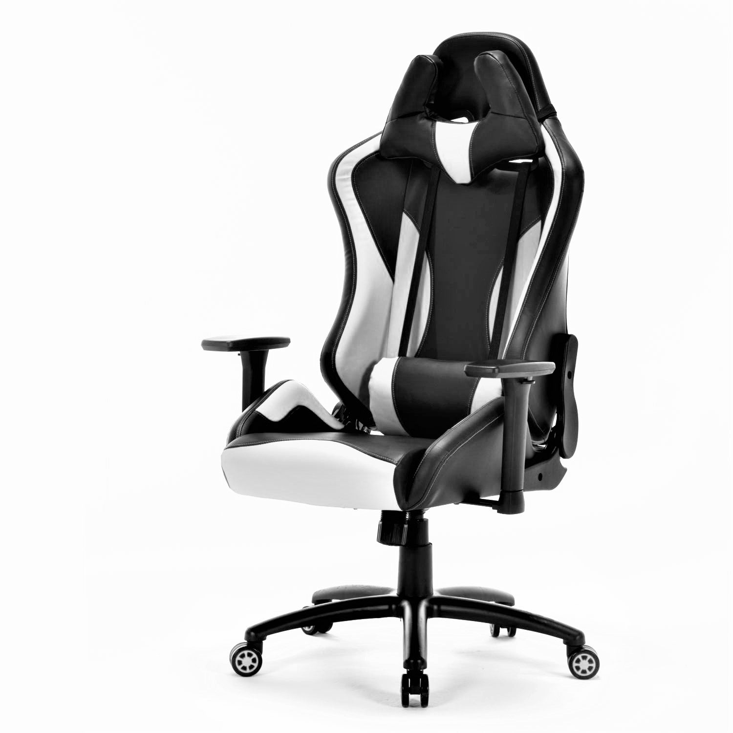 PRO X Series 6060 Ergonomic Gaming Chair - Black & White - High Back Racing Style for PC, Console & Office Use