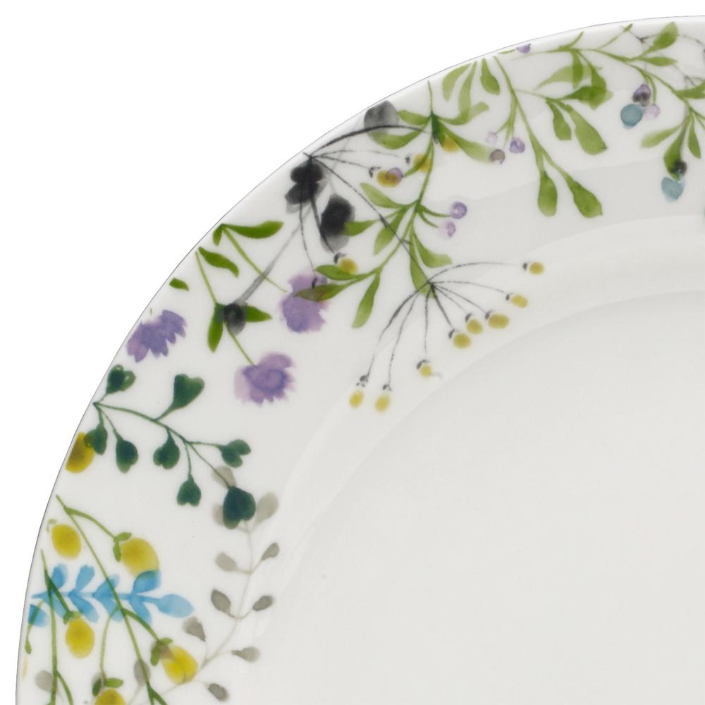 Tivoli Garden 16-Piece Dinnerware Set - Service for 4 People, Porcelain Dinner Plates, Bowls & Mugs - Elegant Tableware for Family Dinners, Parties & Restaurant Use