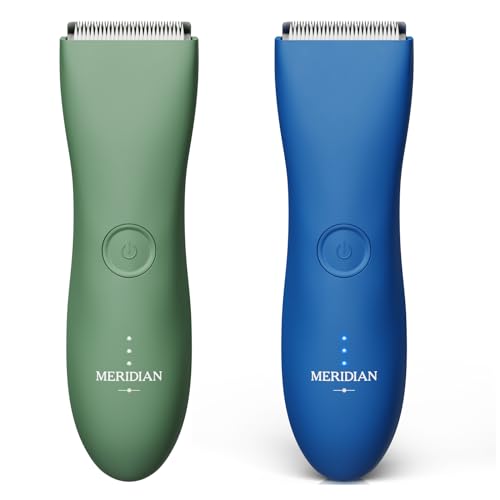 MERIDIAN Original Bikini Trimmer for Women & Men - Precision Pubic Hair Trimmer & Body Groomer with Ocean & Sage Scent - Perfect for Sensitive Skin & Travel-Friendly Personal Care