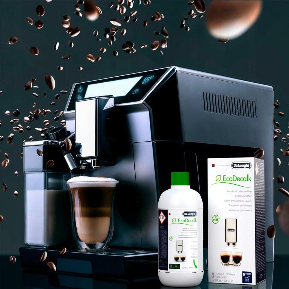 DeLonghi EcoDecalk Liquid Descaler for Coffee Machines (500ml) - Removes Limescale & Extends Appliance Life - Perfect for DeLonghi, Nespresso & Keurig Coffee Makers - Use Every 2-3 Months for Optimal Performance