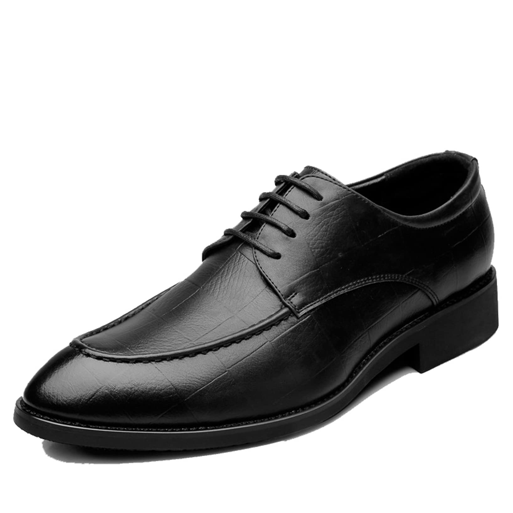 Premium Men's Leather Oxford Dress Shoes - Classic Pointed Toe Business Formal Shoes for Wedding & Office | Comfortable Lace-Up Design for Spring & Autumn Wear