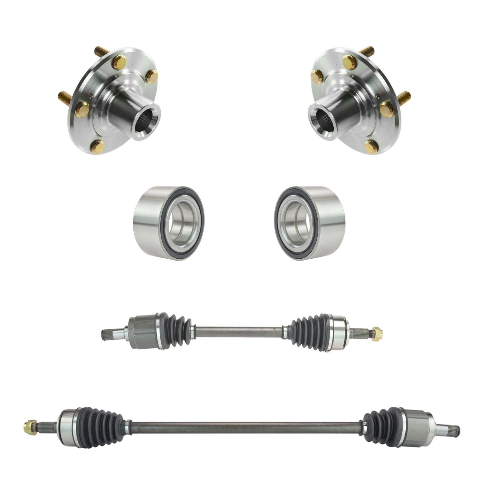 2003-2007 Honda Accord Front Drivetrain Kit - CV Axle Shaft Assembly, Wheel Bearing & Hub Replacement - Perfect for DIY Repairs & Smooth Ride Maintenance
