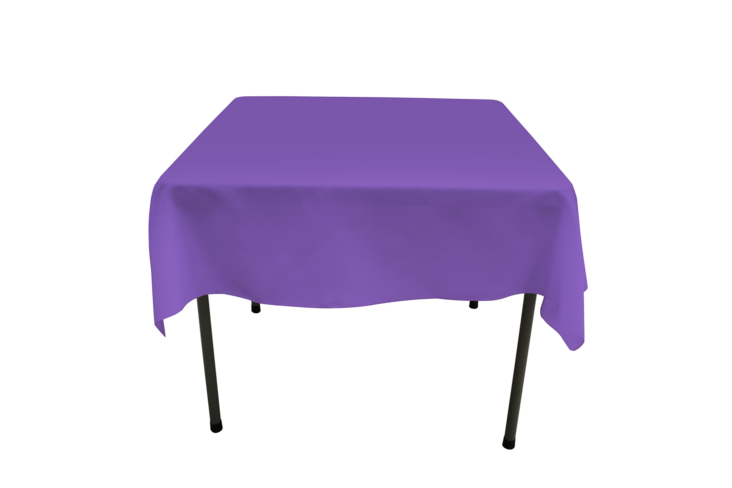 GEFEII 54x54 Inch Square Tablecloth - Solid Polyester Table Cover for Wedding, Party, Restaurant, Banquet, Dining, Buffet & Picnic - Waterproof & Wrinkle-Resistant - Elegant Purple Table Decor for Indoor & Outdoor Events