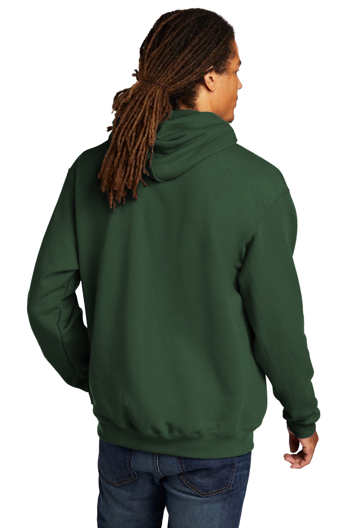 Champion Eco Fleece Pullover Hoodie for Men & Women - Soft Sustainable Dark Green Hooded Sweatshirt - Perfect for Casual Wear, Gym, and Outdoor Activities