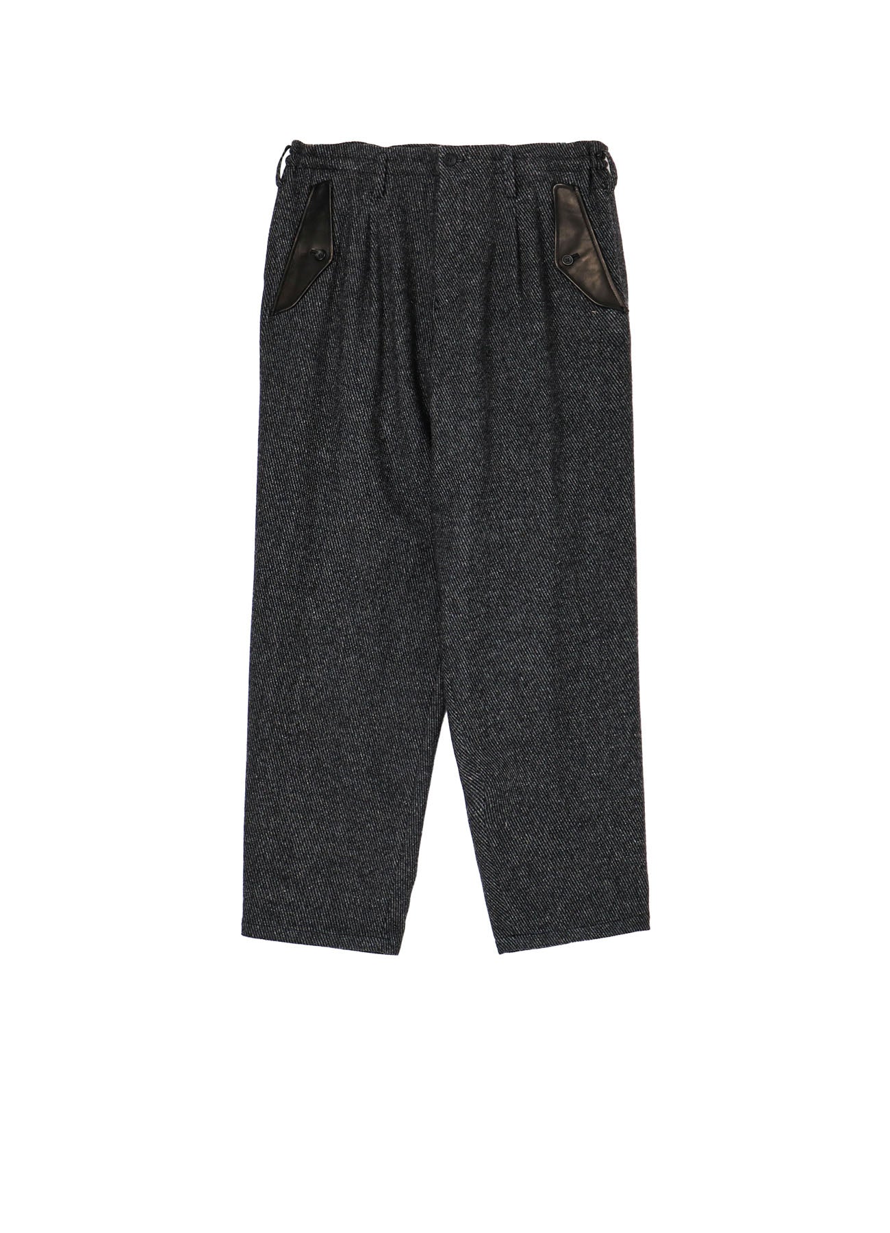 CARSE TWEED HEM TAB PANTS - Women's High Waisted Trousers with Adjustable Tabs, Classic Tweed Fabric for Office, Business Casual & Fall Outfits