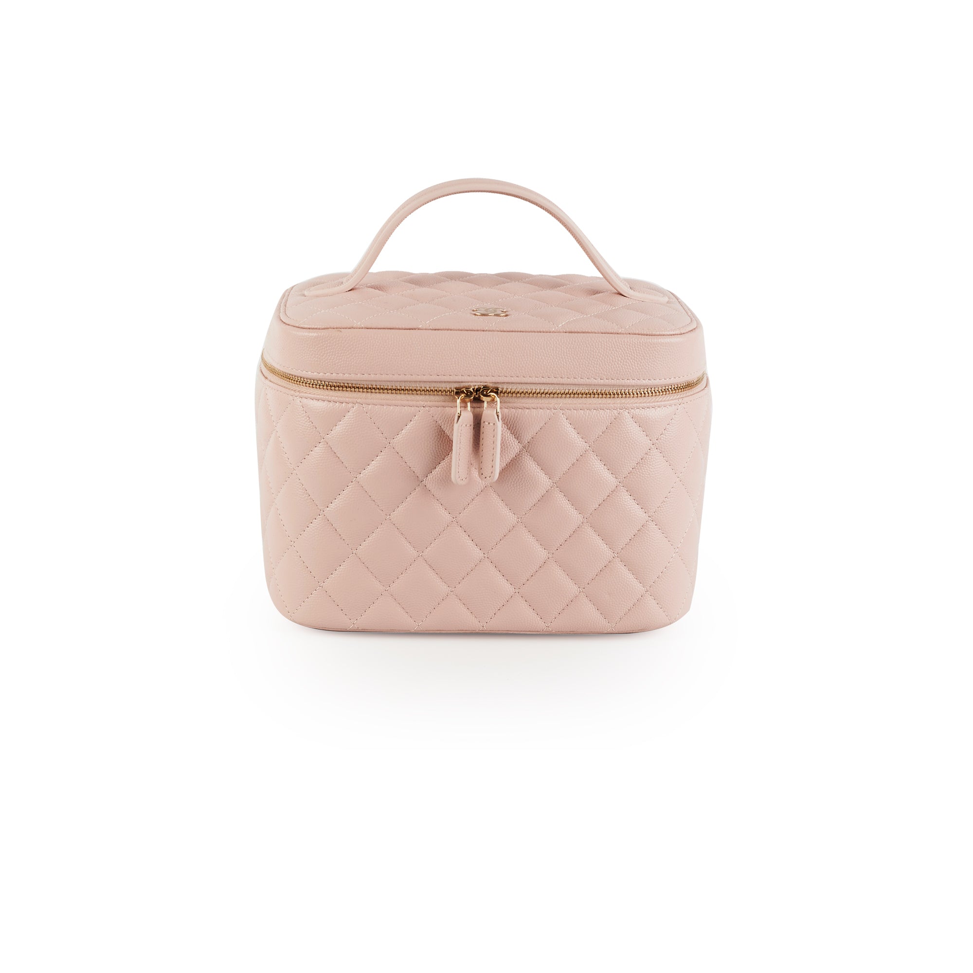 Chanel Pink Caviar Vanity Case 21C - Luxury Makeup Bag for Women | Perfect for Travel, Bridal & Everyday Use