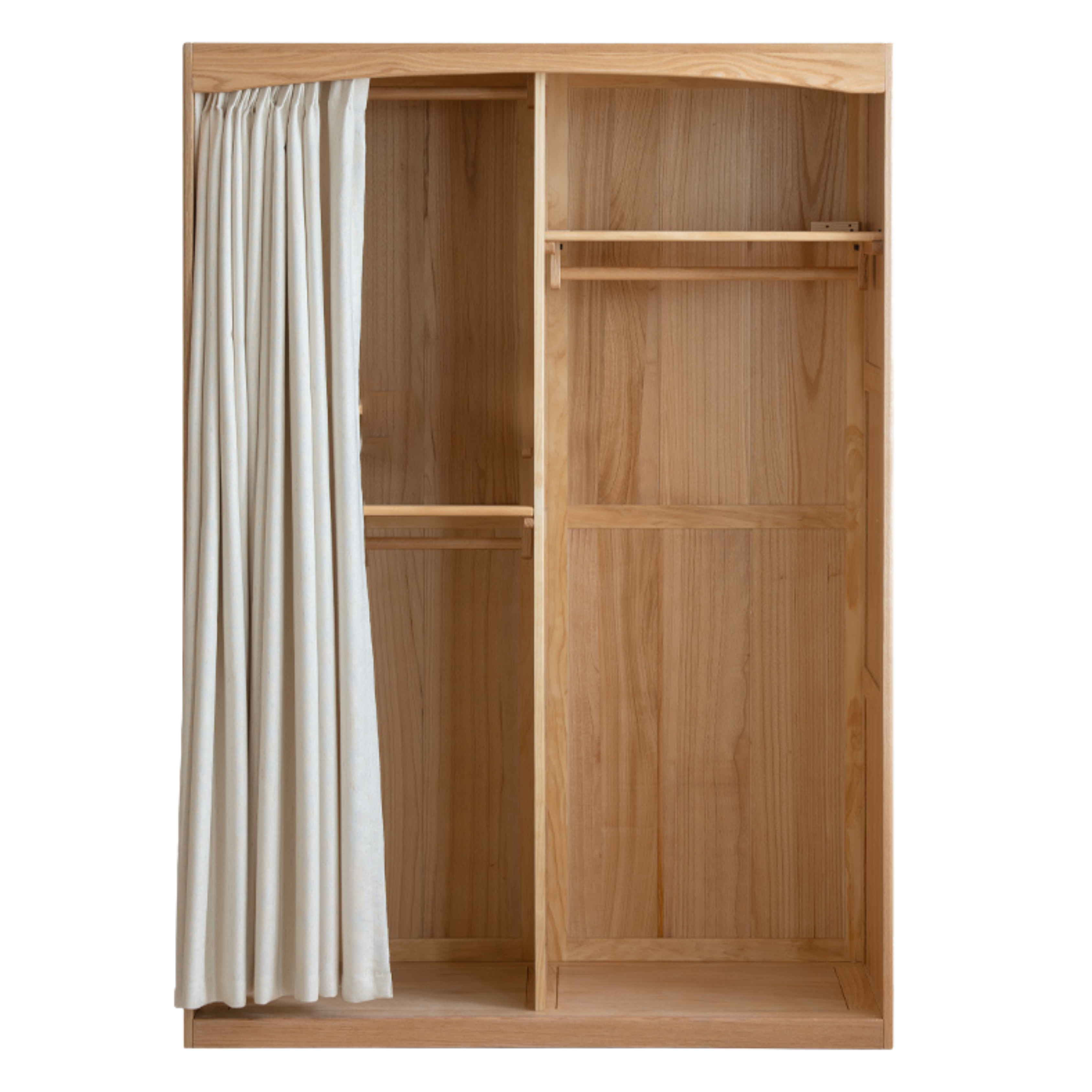62.9x21.6x78.7inch / 160x55x200сm /  Natural wood color / wardrobe