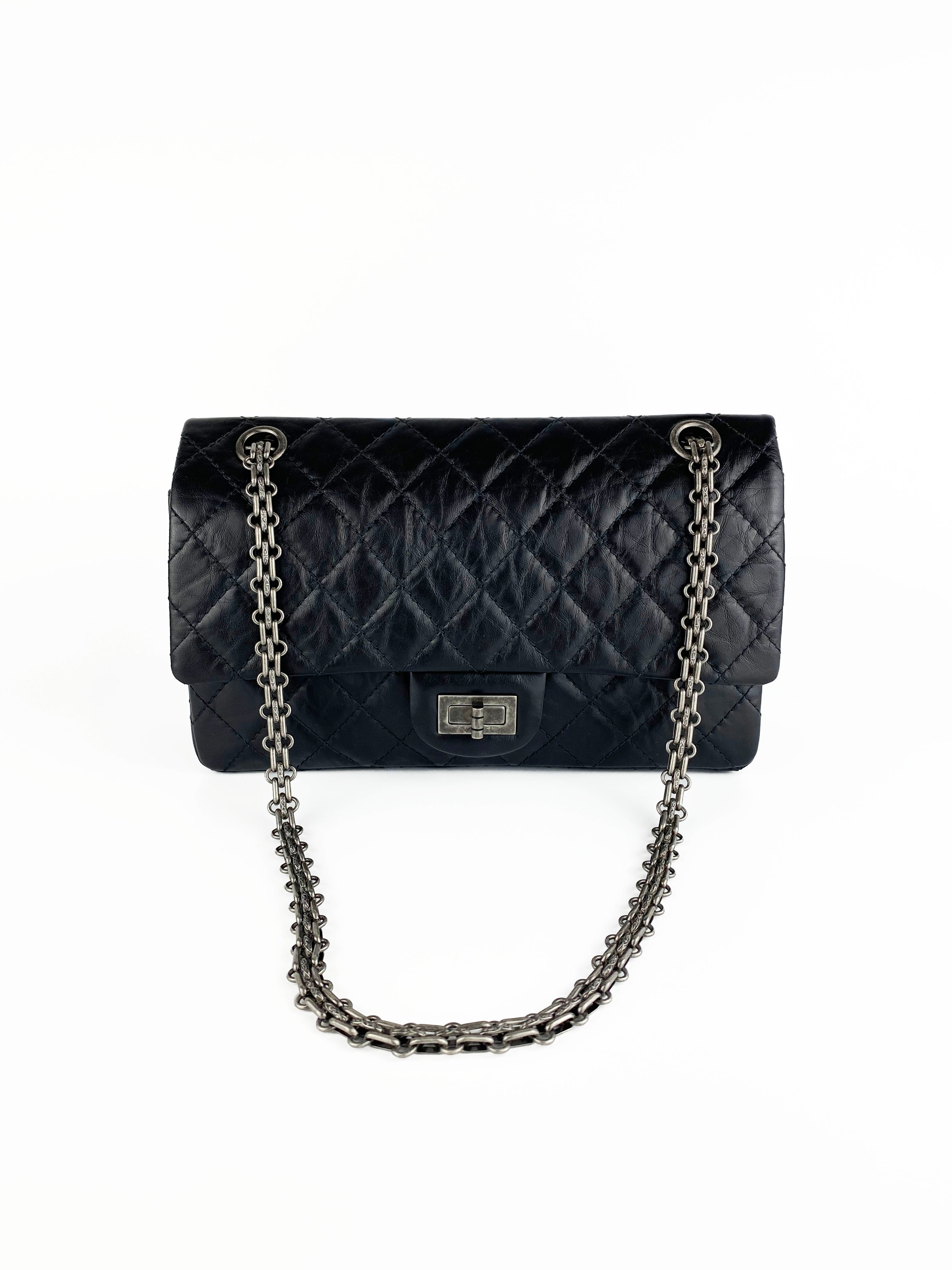 Chanel Black 2.55 Flap Bag - Classic Quilted Leather Shoulder Bag for Women | Perfect for Work, Evening Events & Luxury Fashion Accessories