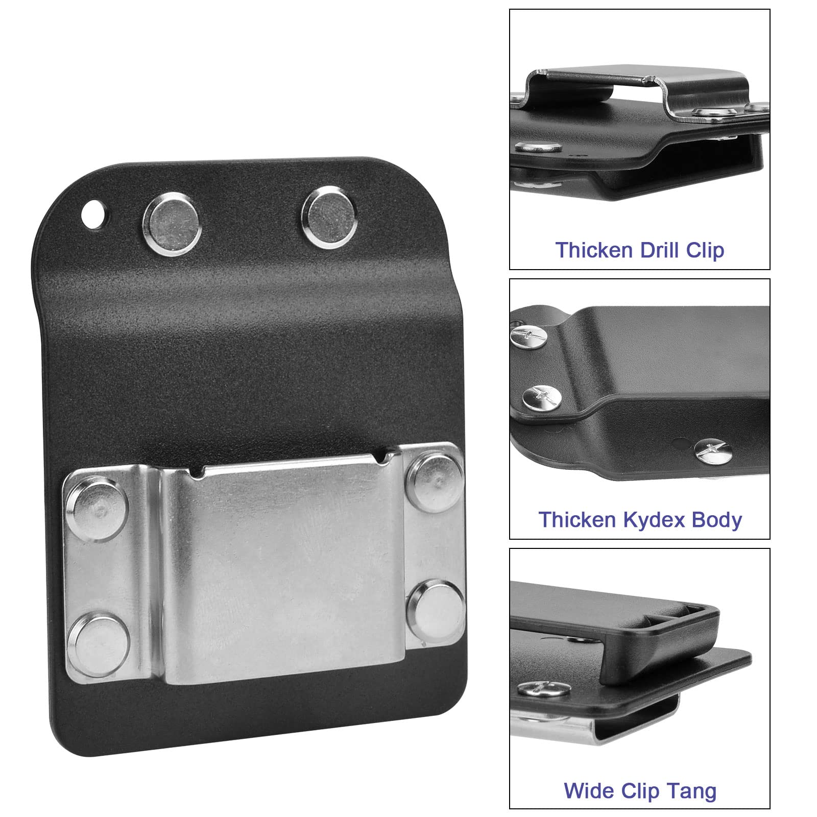 iGuerburn Drill Belt Holder - Heavy Duty Tactical Drill Clip for Tool Belt, Fits Dewalt Milwaukee Ryobi Cordless Drills | Quick Access Drill Hook for 2