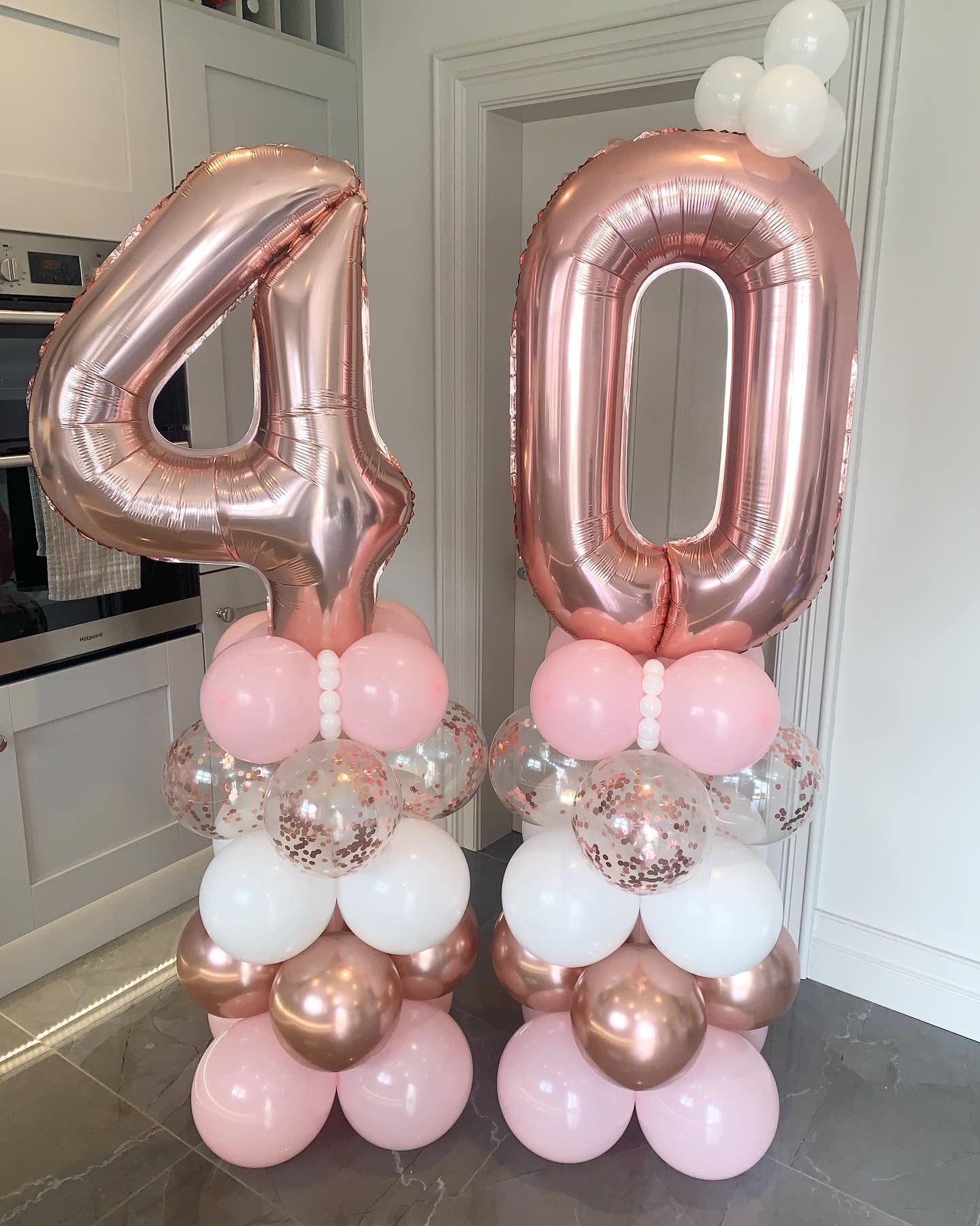 40 Inch Rose Gold Number 14 Balloons - Giant Jumbo Foil Mylar Helium Balloons for Birthday Party Decorations | Perfect for 14th Birthday, Anniversary, Graduation & Special Events Celebration