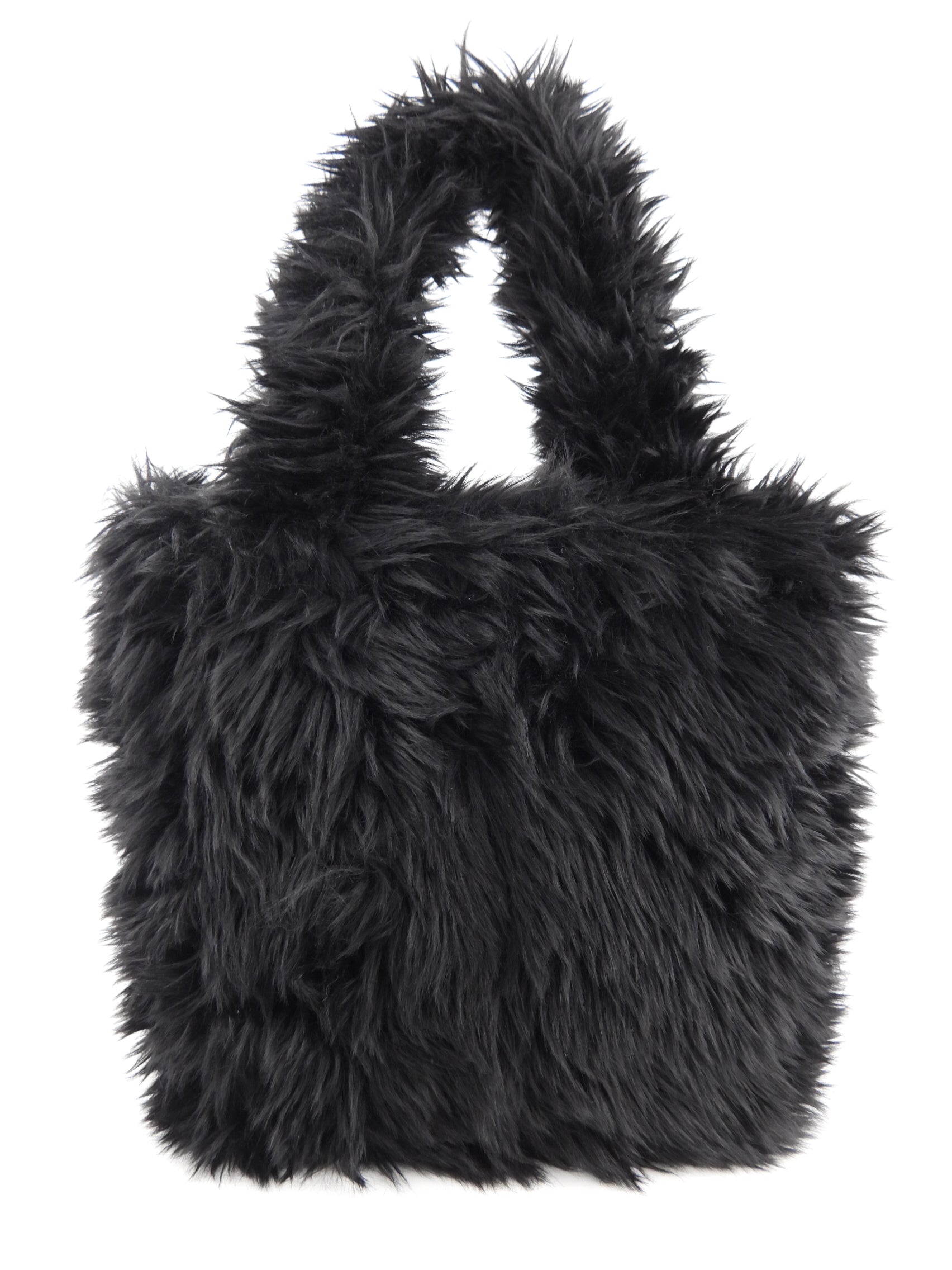 Balenciaga Black Faux Fur Everyday Two-Way Tote Bag for Women | Luxury Designer Handbag for Work, Travel & Shopping