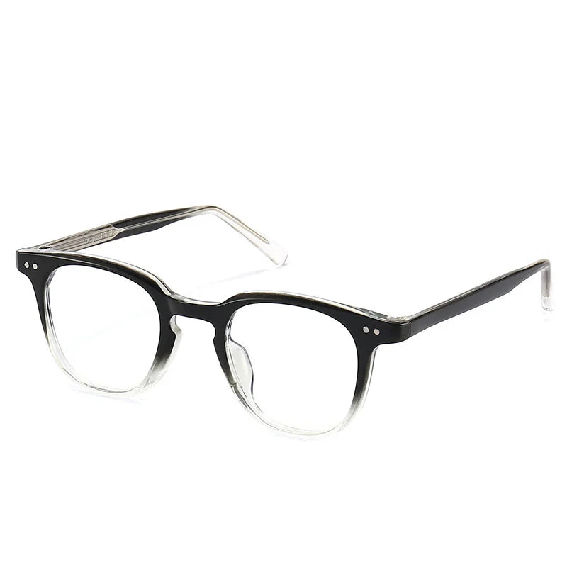 Brightzone Unisex Full Rim Oval Square TR90 Titanium Eyeglasses Frame 73007 - Lightweight & Durable for Work, Reading & Daily Wear