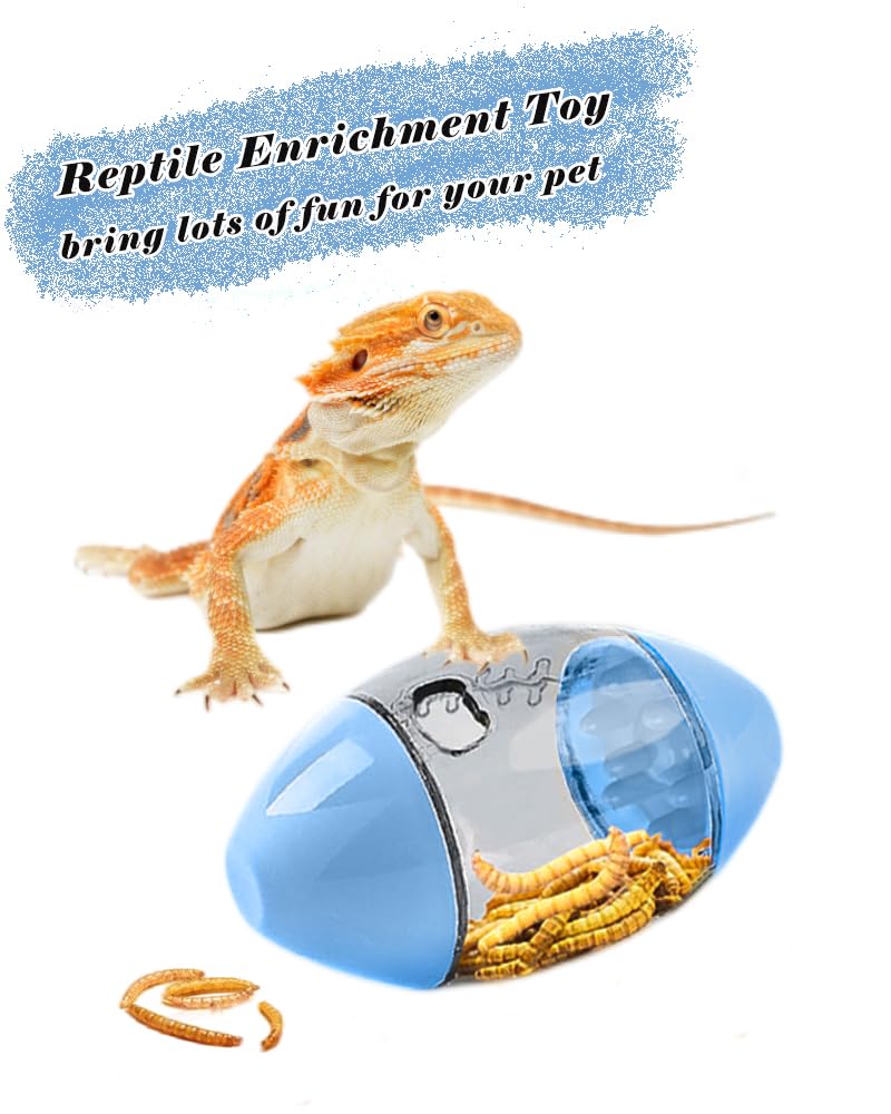 Premium Lizard Feeder Toy Ball - Enrichment & Feeding Accessory for Bearded Dragons, Geckos & Small Reptiles | Stimulating Play & Exercise for Pet Lizards