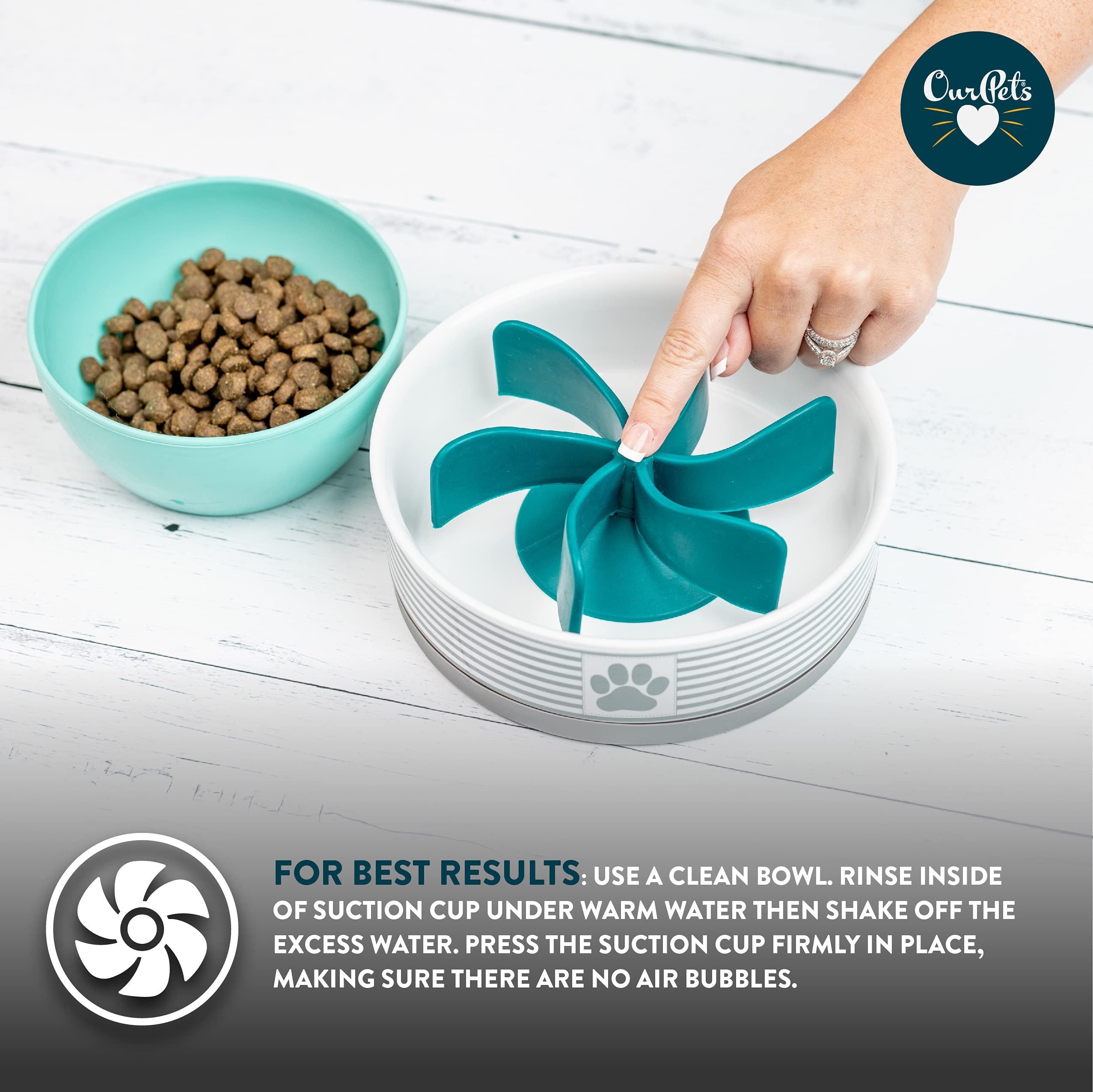 OurPets Spiral Slow Feeder Insert - Convert Any Dog Bowl into a Slow Feeder | Helps Prevent Bloat & Improve Digestion | Great for Fast Eaters & Puzzle Lovers | Perfect for Mealtime Enrichment & Training