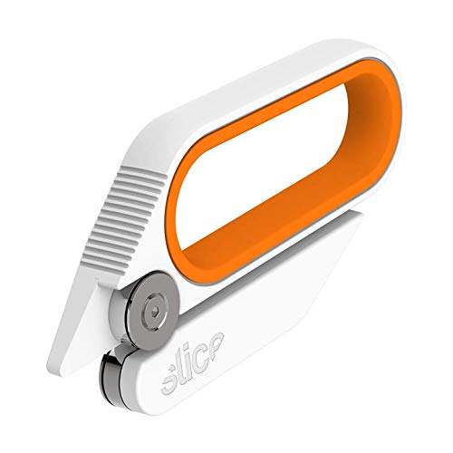 Slice 10598-CS Rotary Scissors - 6 Pack Bladeless, Ambidextrous Cutting Tool for Gift Wrapping, Basket Cellophane & Paper | Safe, Ergonomic Design for Crafting, Office & Home Use