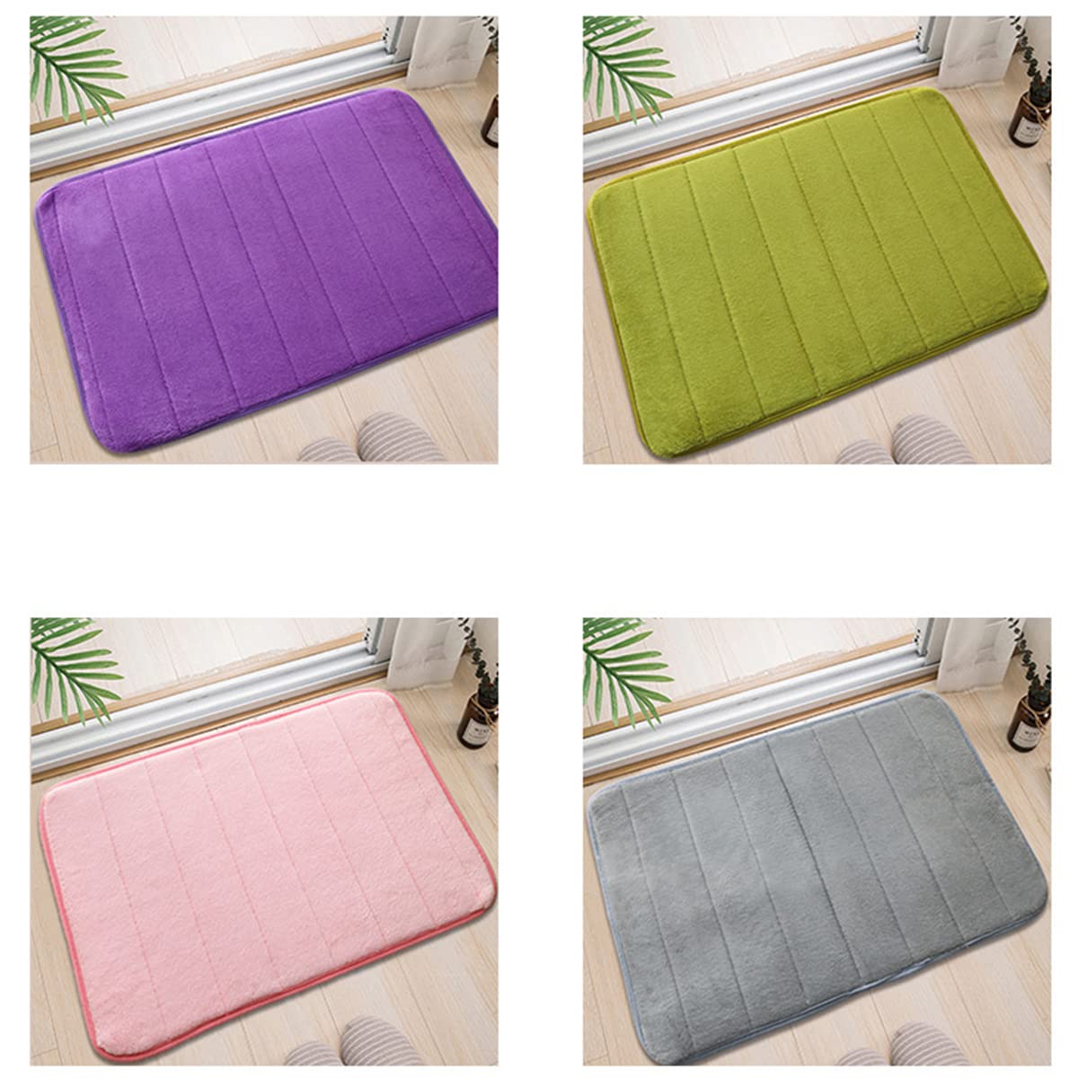Premium Memory Foam Bath Mat - Non-Slip, Ultra Soft & Absorbent Bathroom Rug (24x36 Inches, Khaki) | Machine Washable, Quick-Drying Floor Mat for Shower, Tub & Vanity Areas