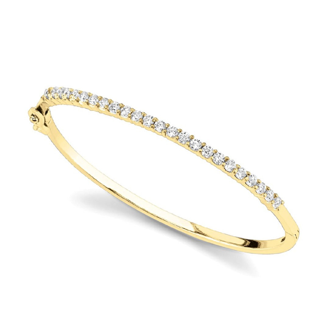 1.50 Carat Round Diamond Classic Bangle Bracelet for Women | Elegant Wedding, Anniversary & Special Occasion Jewelry Gift