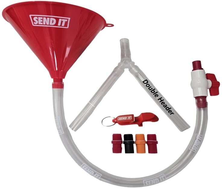 Premium Beer Bong Funnel with Valve - Single & Double Header Options | Includes Free Bottle Opener | Perfect for Parties, Tailgating & College Events