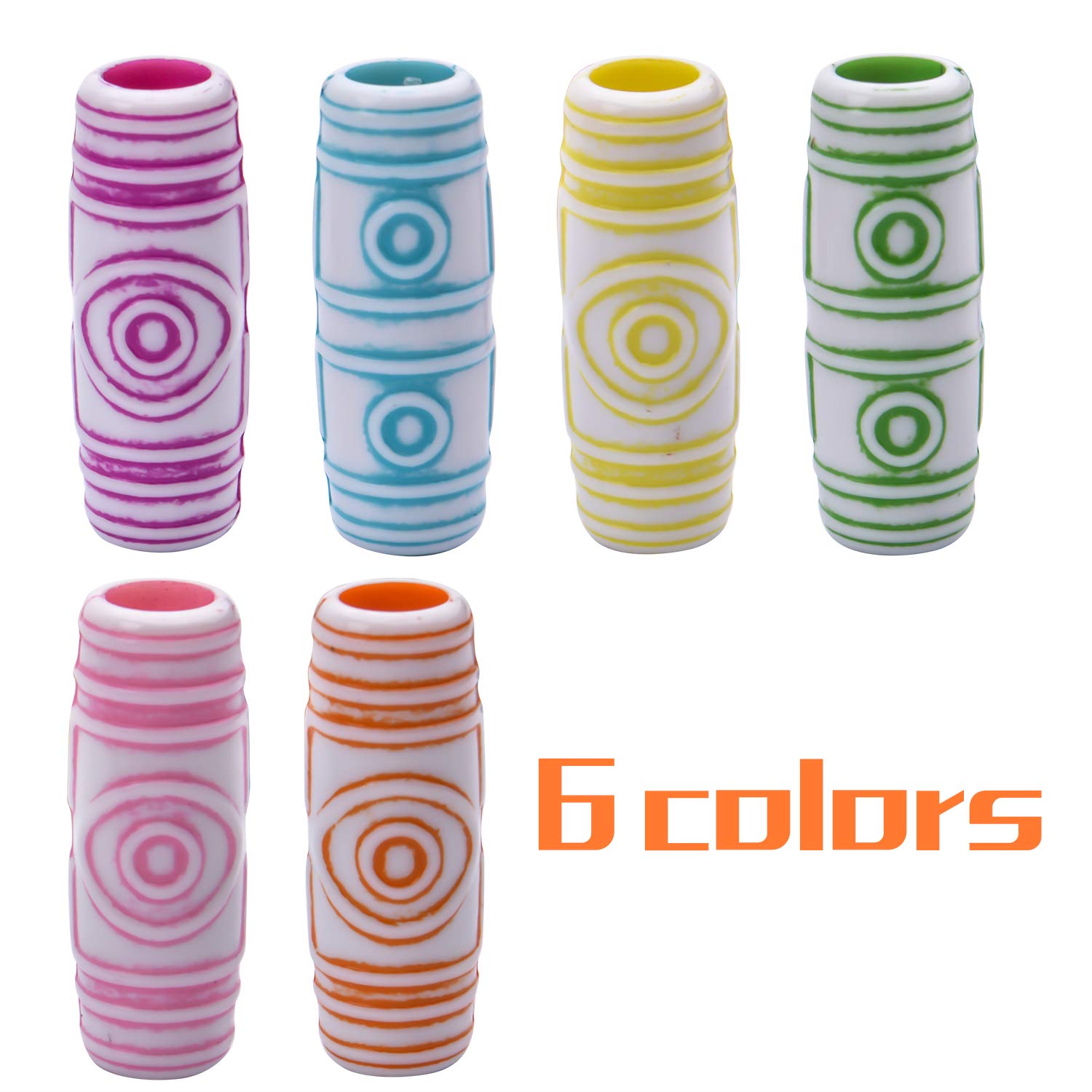 60pcs Colorful Dreadlock Beads for Hair Braiding & DIY Styling - Hair Accessories for Women & Men