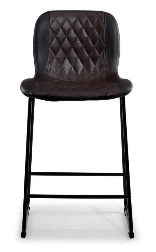 Adrien Upholstered Counter Height Bar Stool - Brown Fabric Dining Chair for Kitchen Island, Breakfast Nook & Home Bar Seating